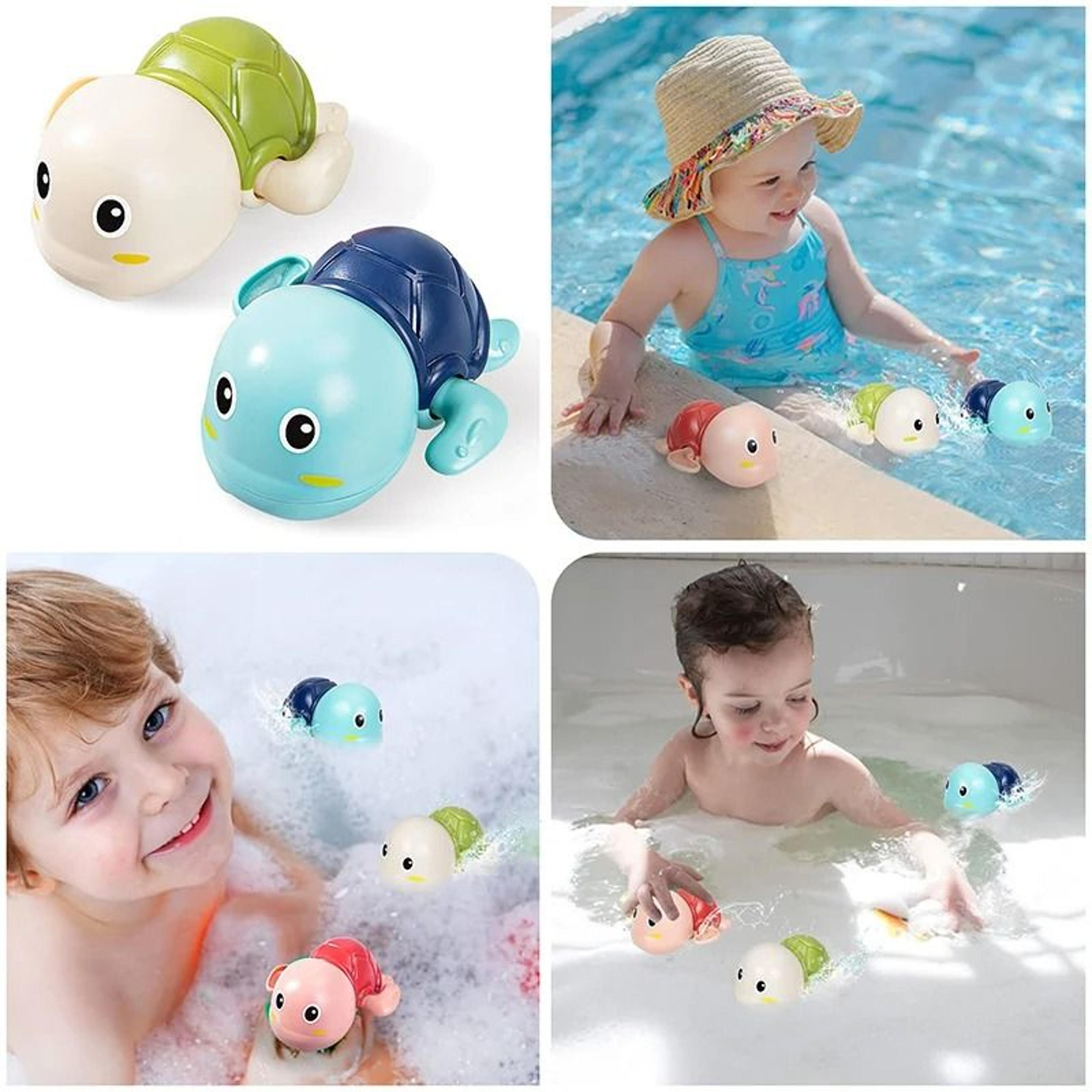 clockwork swimming bath toy turtle and whale water toy for babies and kids