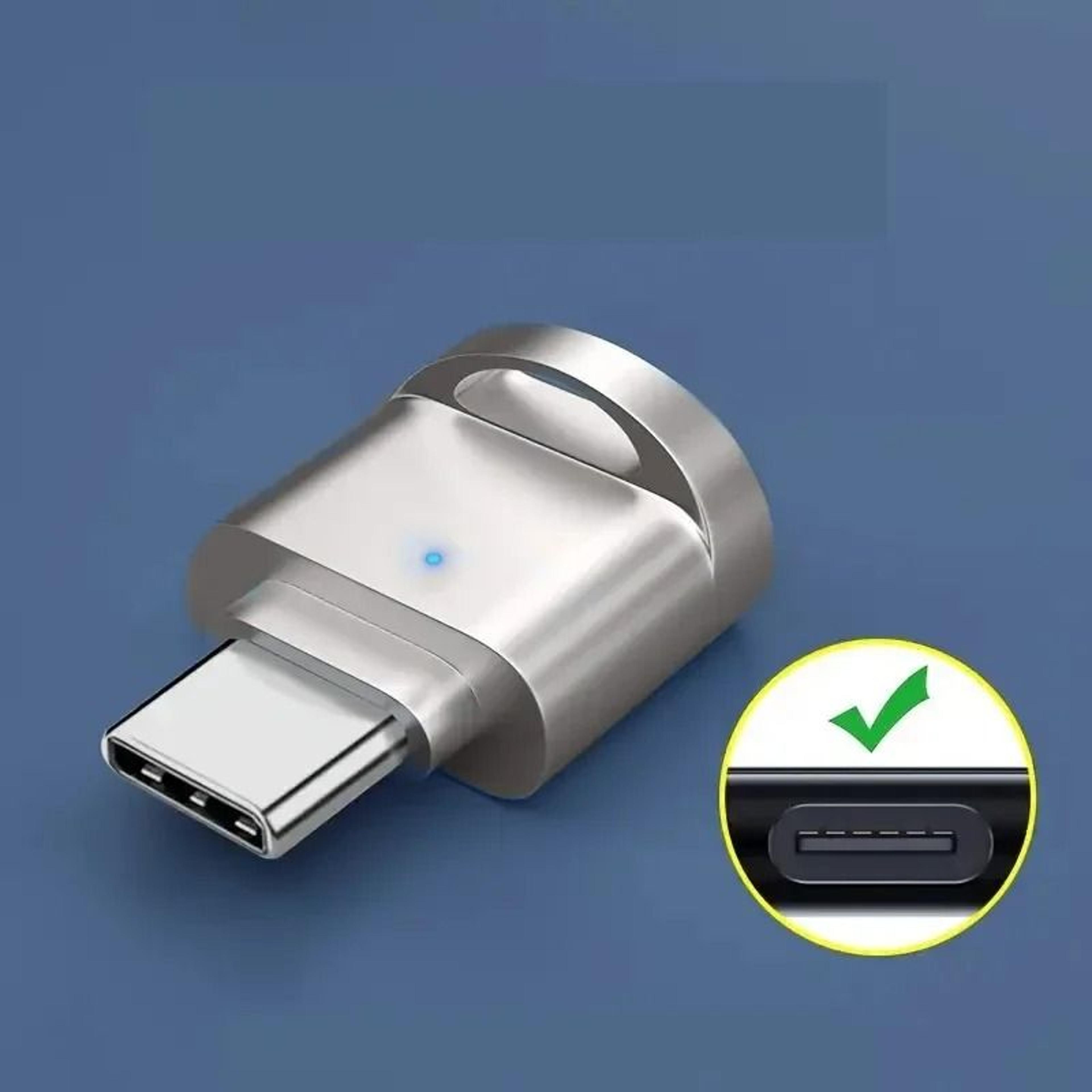Zinc Alloy USB C SD And TF Card Reader With USB Adapter 4