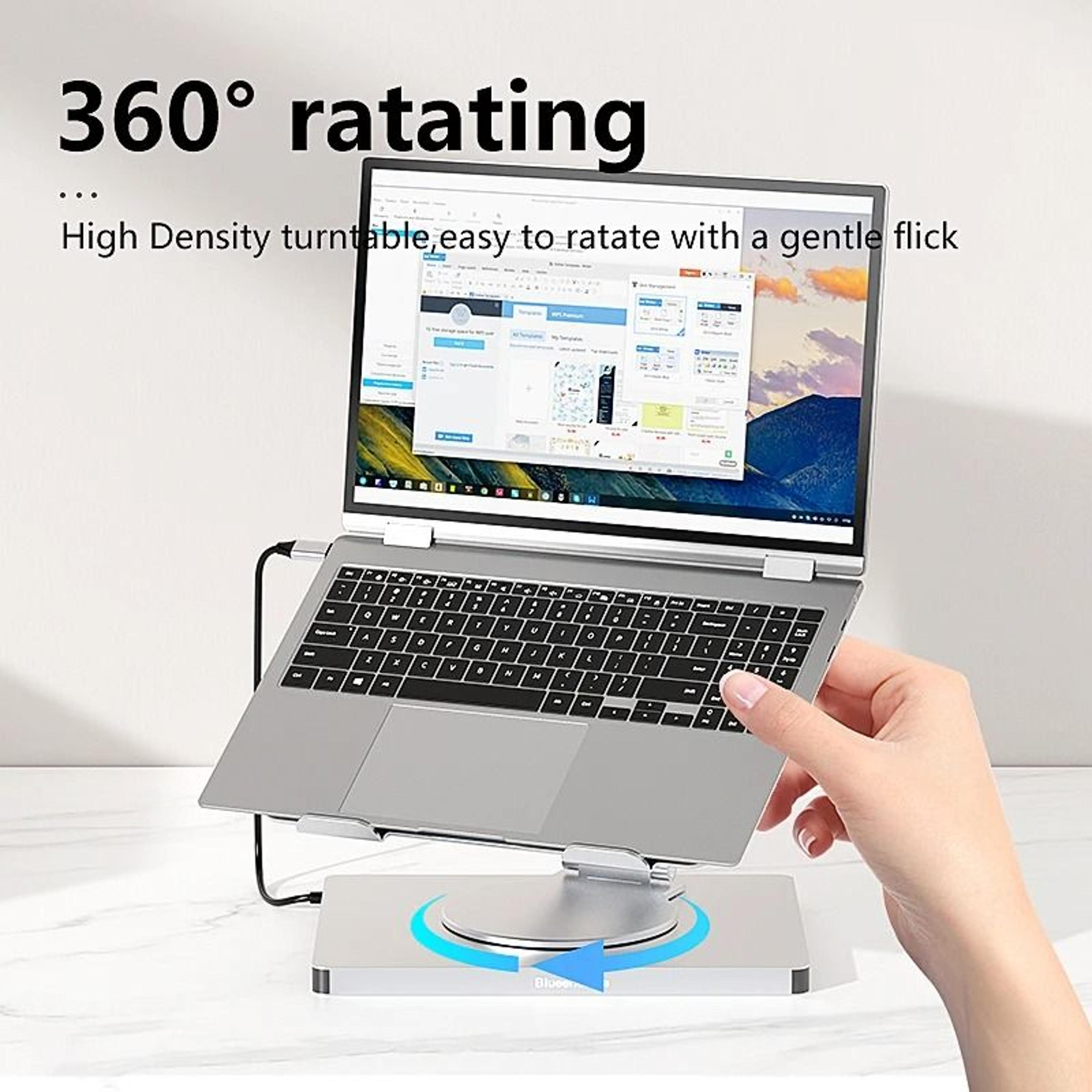 Blueendless 10 In 1 IPad Holder Docking Station With 4K USB C Hub 6
