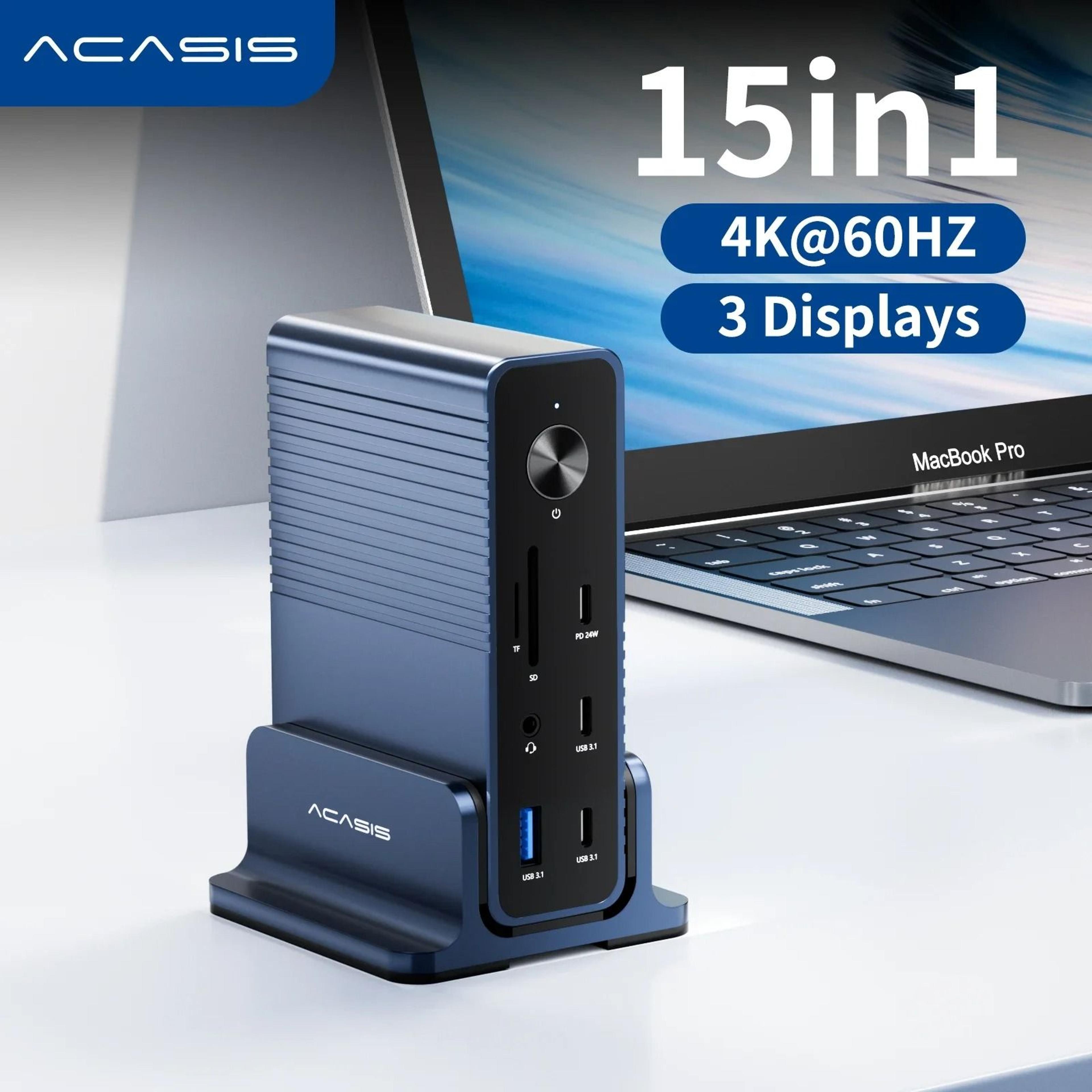 acasis 15 in 1 usb c docking station with triple 4k display