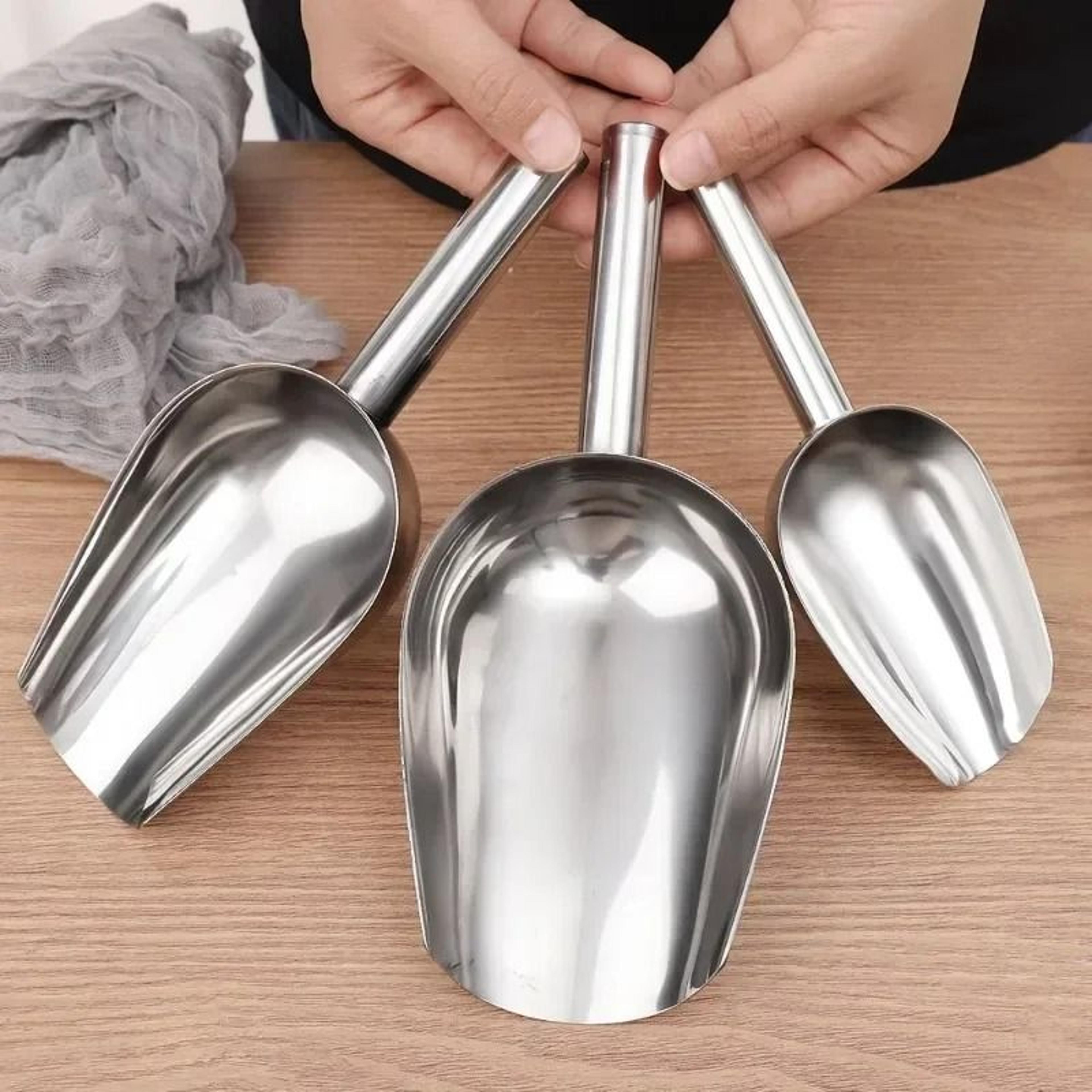 multifunctional stainless steel ice scoop and coffee bean measuring spoon