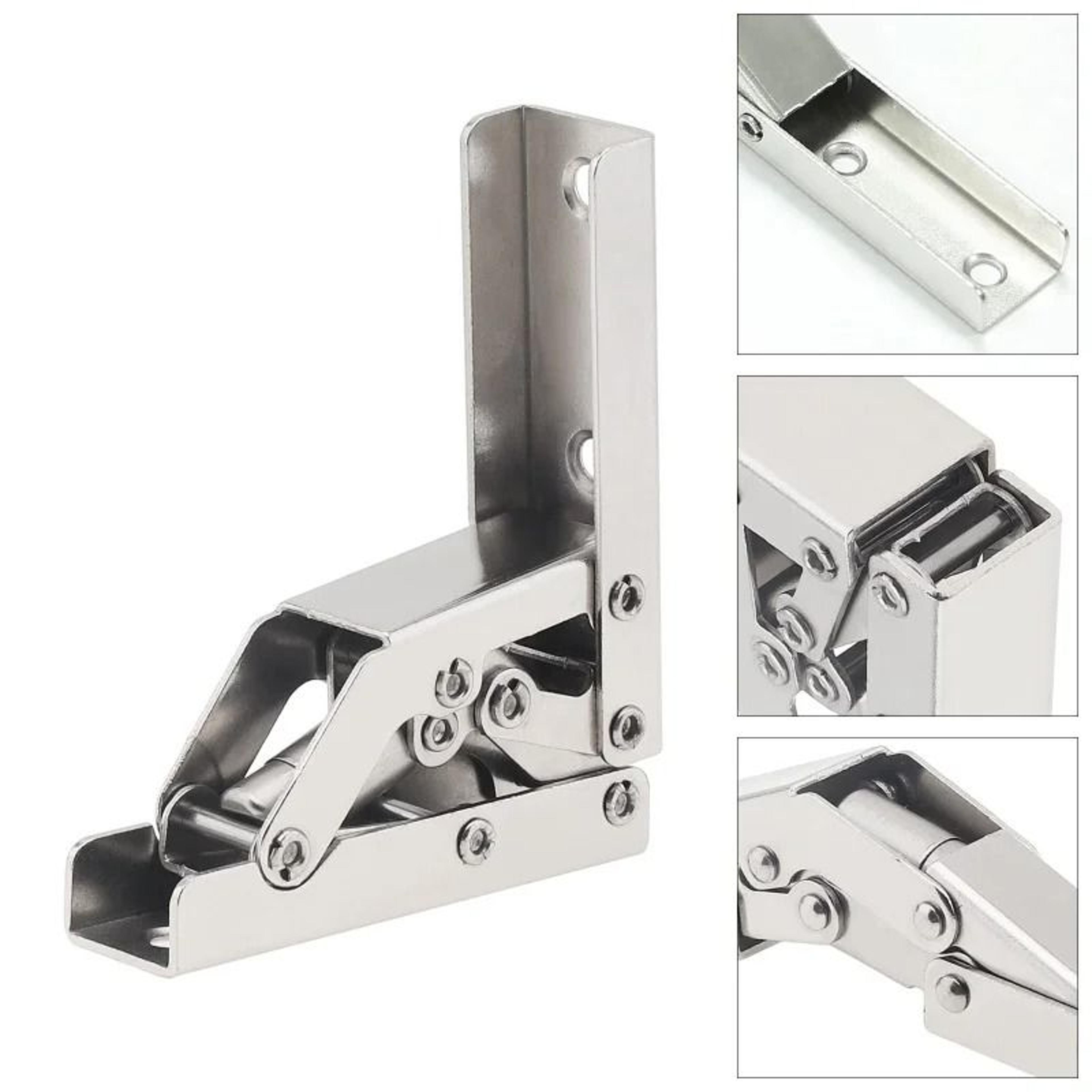 FlexFold 90 Degree Folding Shelf Hinge Set With Hidden Bracket Support 1