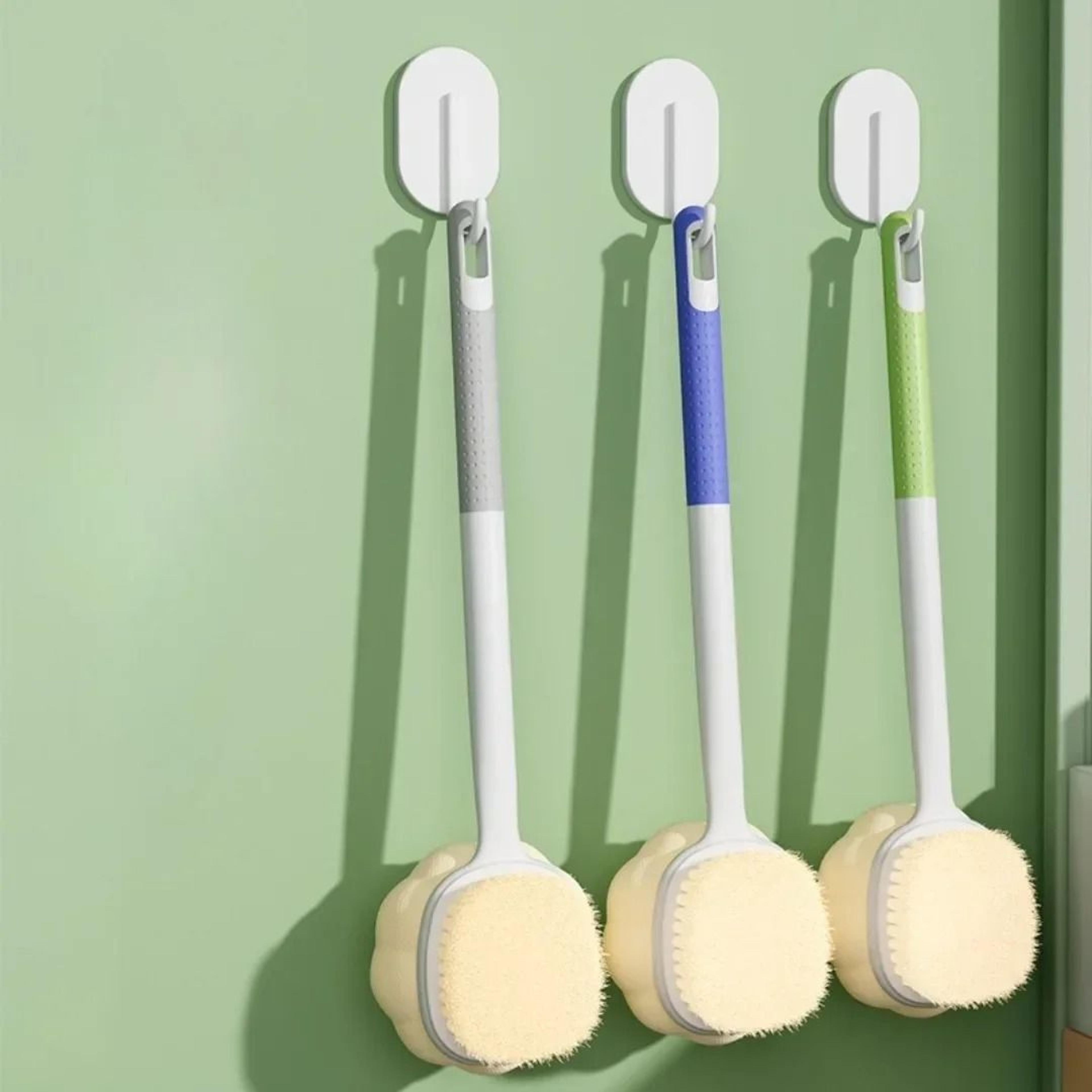 dualcare double sided long handle bath brush