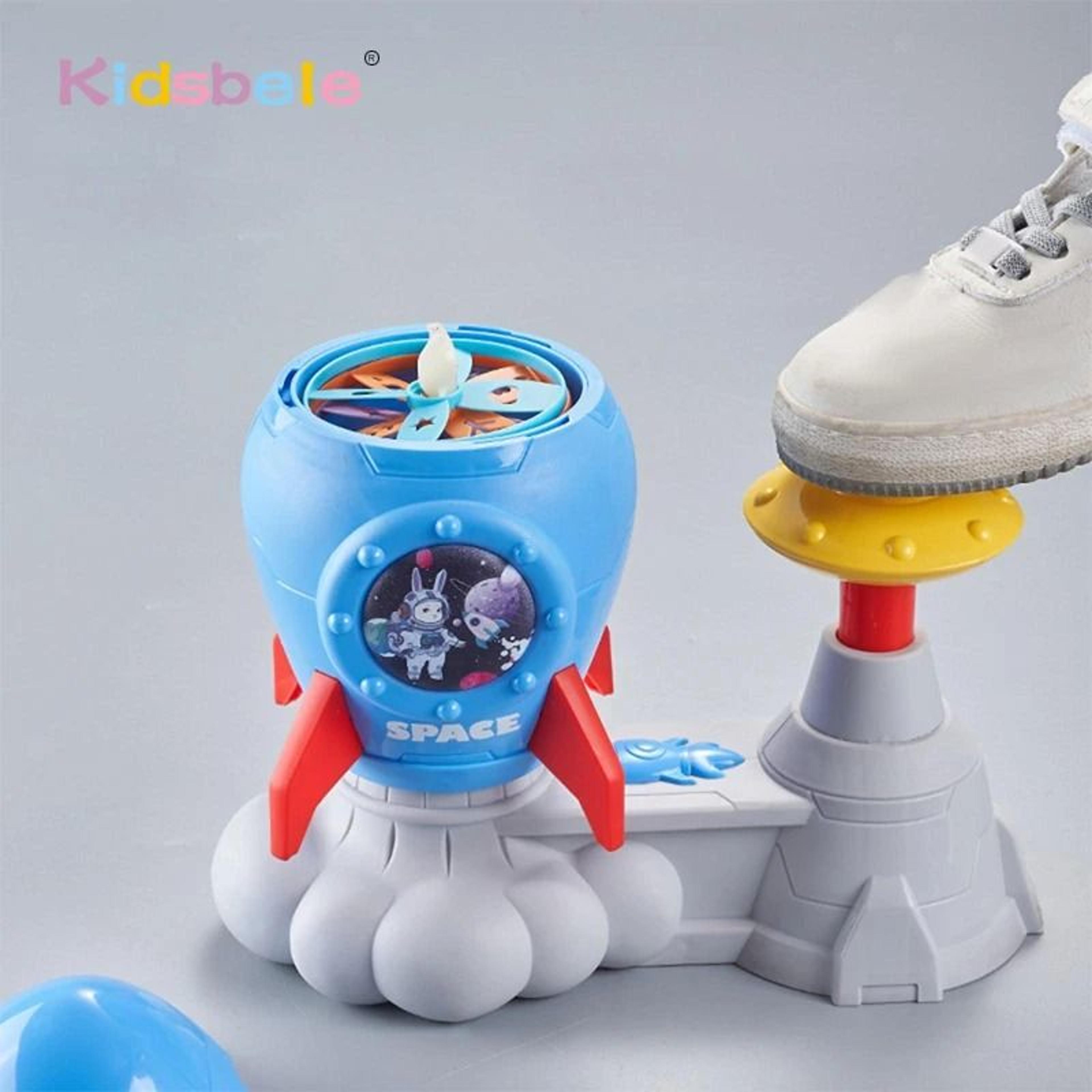 rocket butterfly catching game foot pedal launcher toy for kids