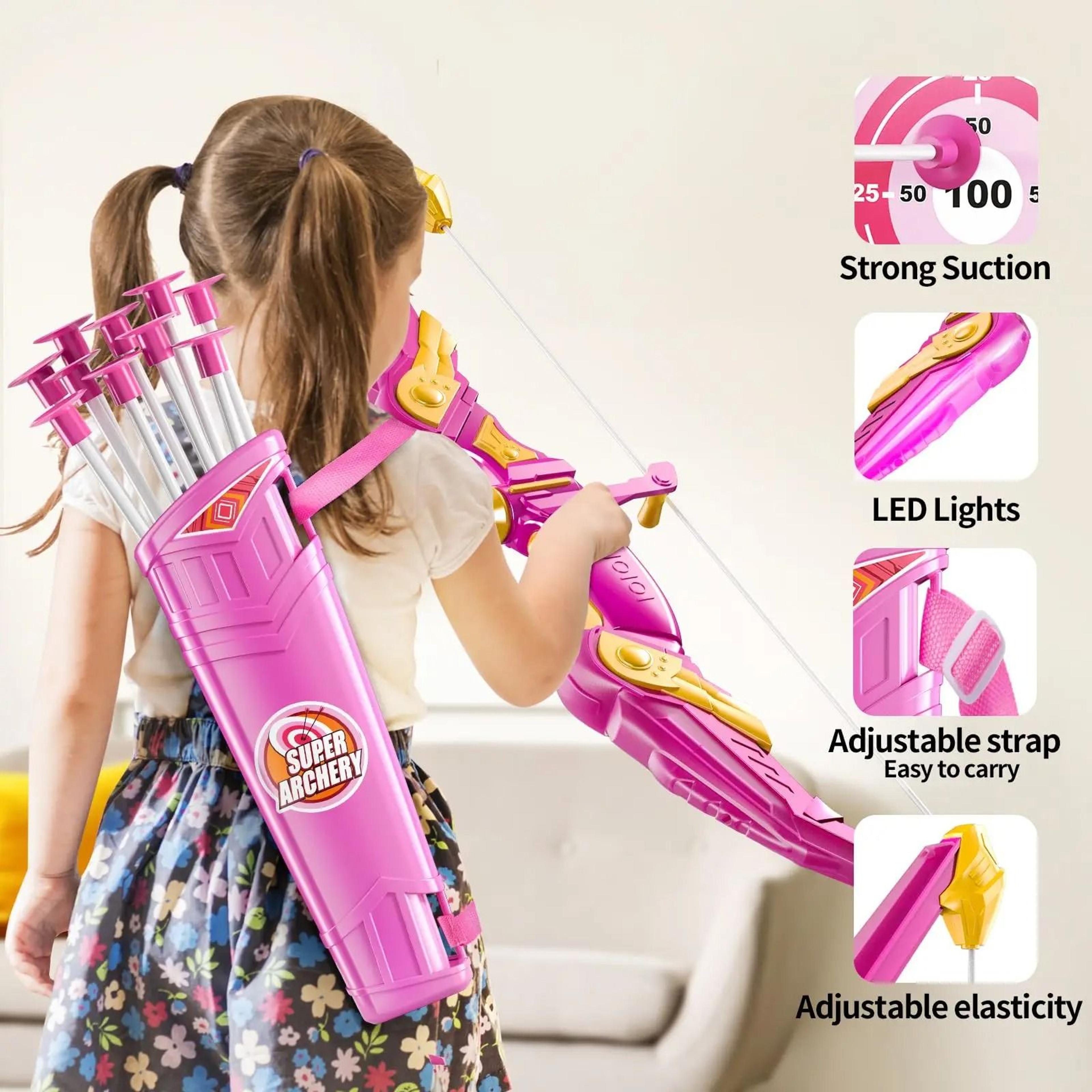 kids bow and arrow set indoor outdoor archery toy with target