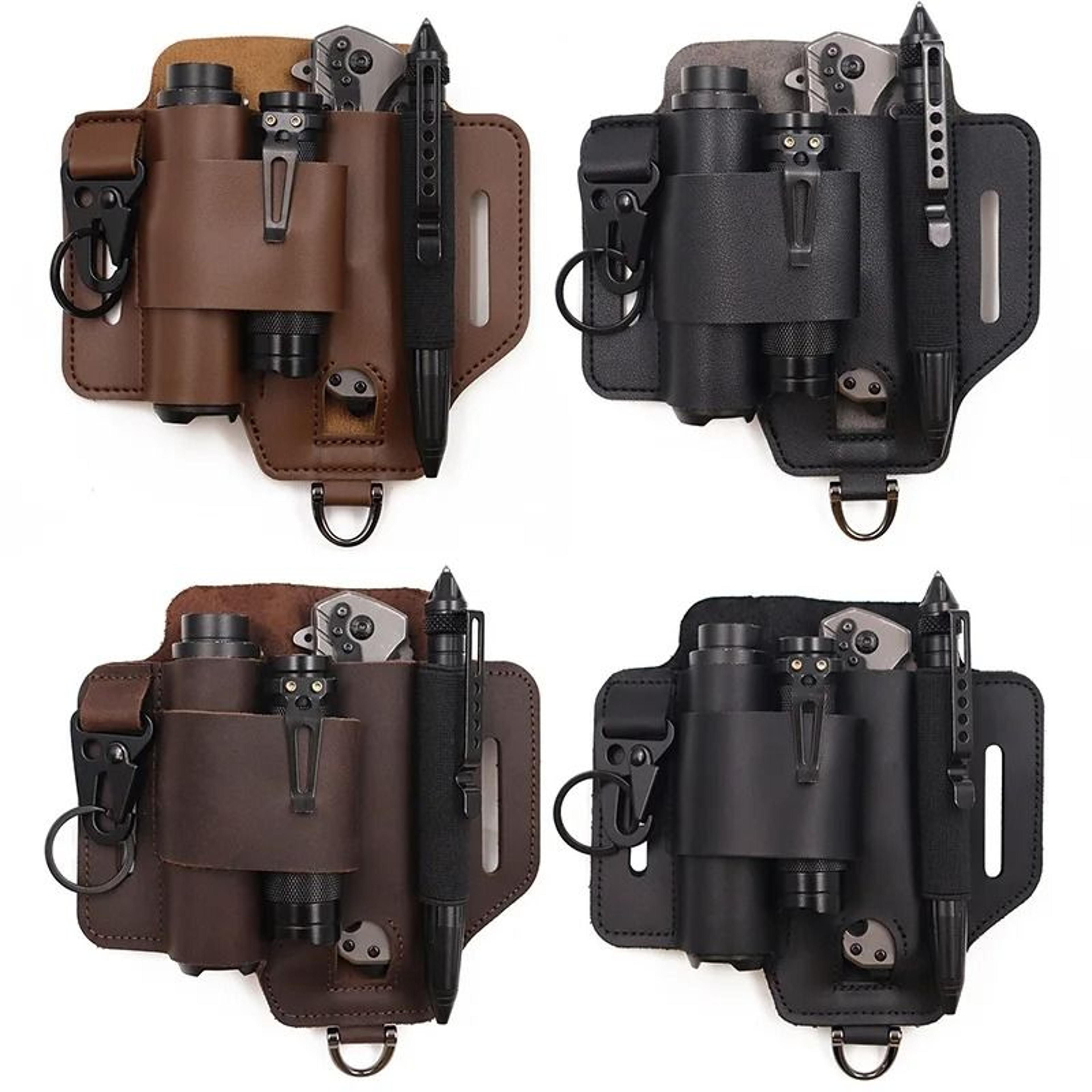 edc tactical tool holster multifunctional flashlight storage sleeve