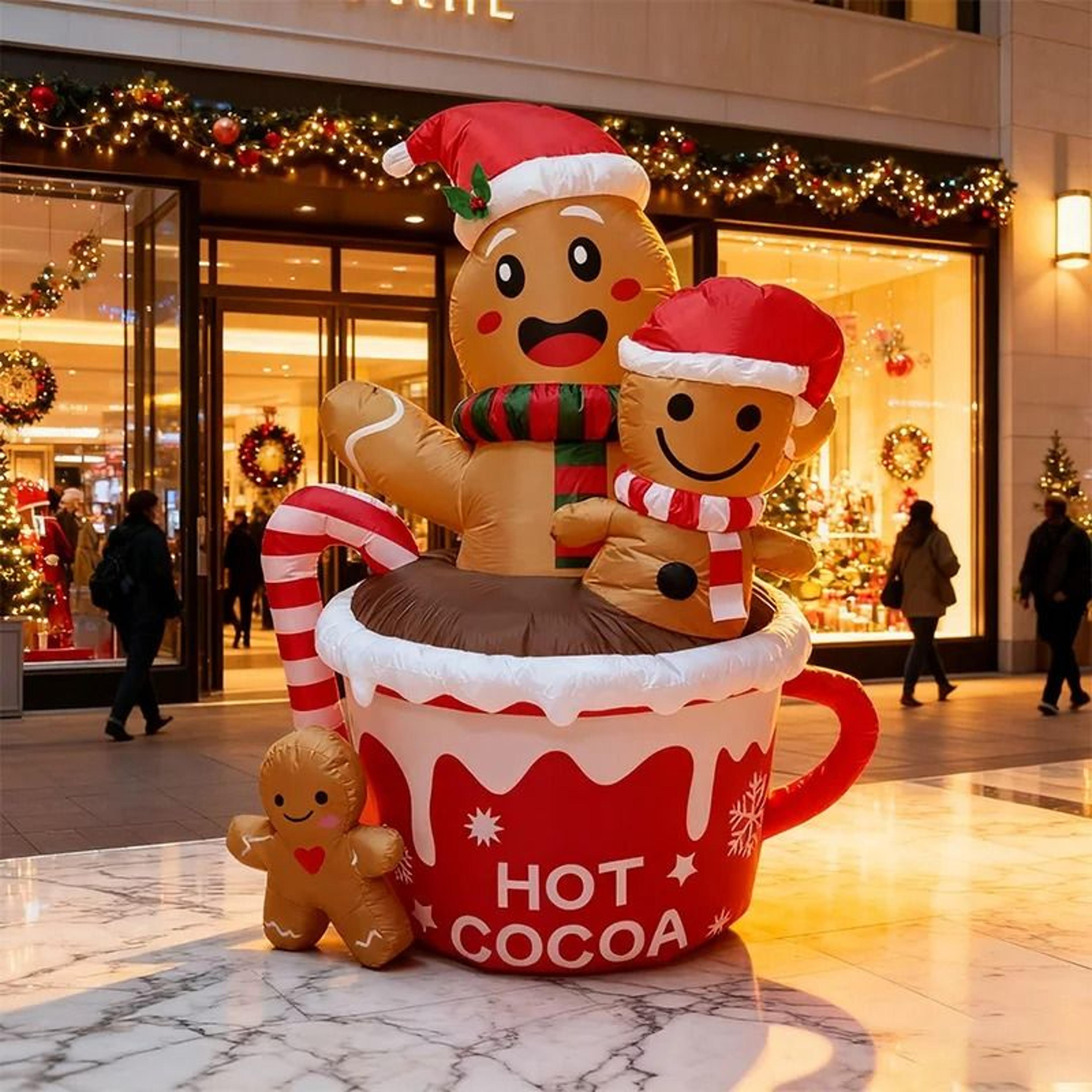 led christmas inflatable decoration light up holiday lawn figure