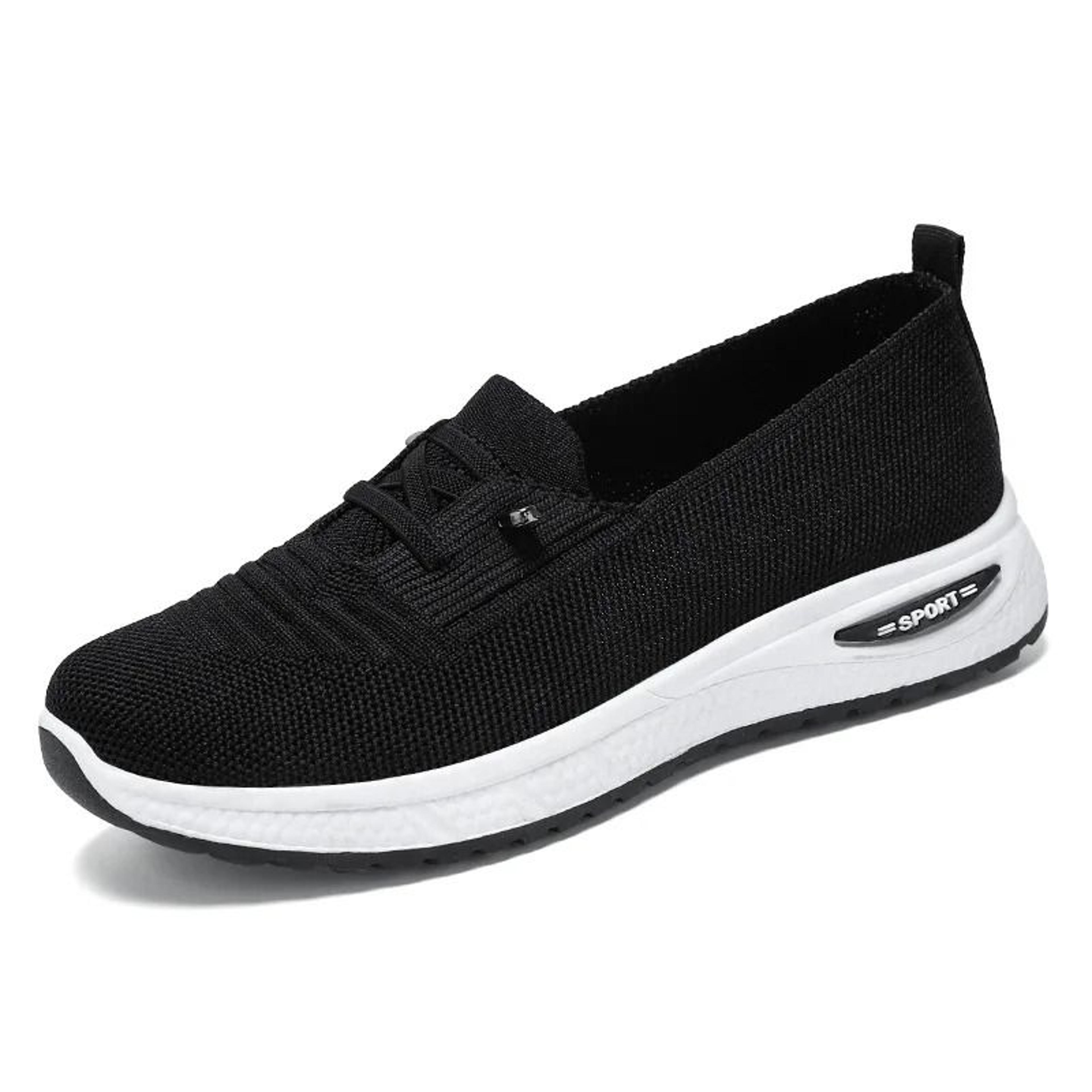 Womens Breathable Mesh Slip On Sneakers Orthopedic Platform Trainers 3