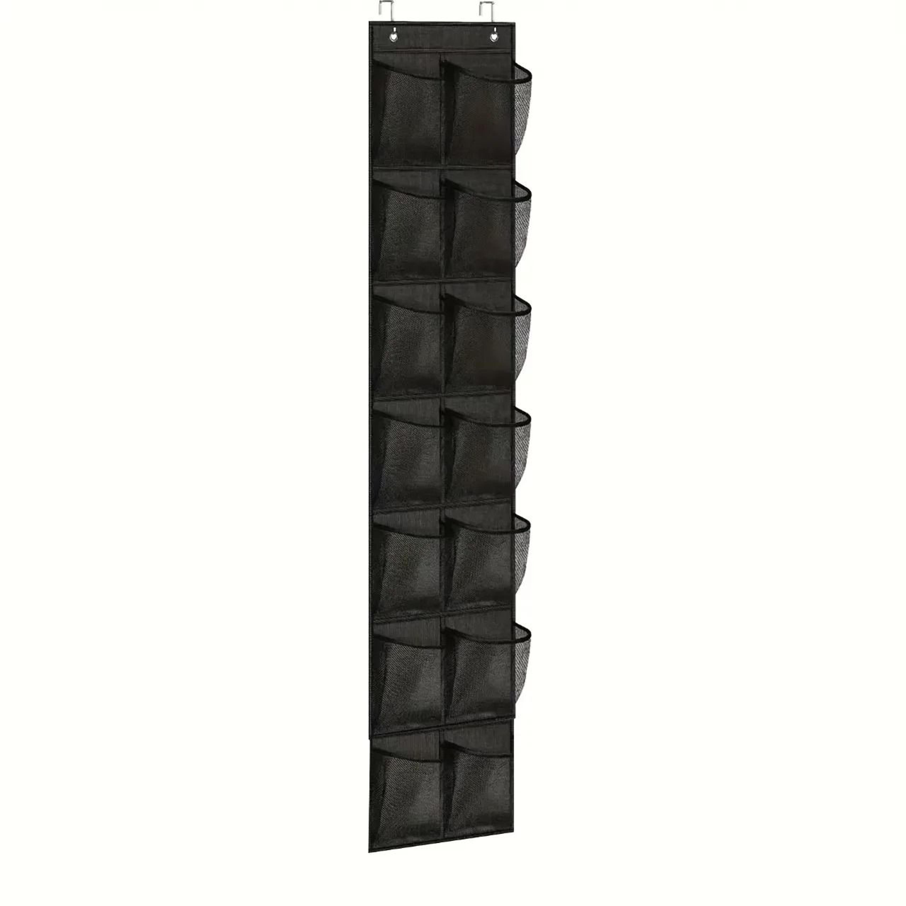 over the door shoe rack hanging organizer with large mesh pockets