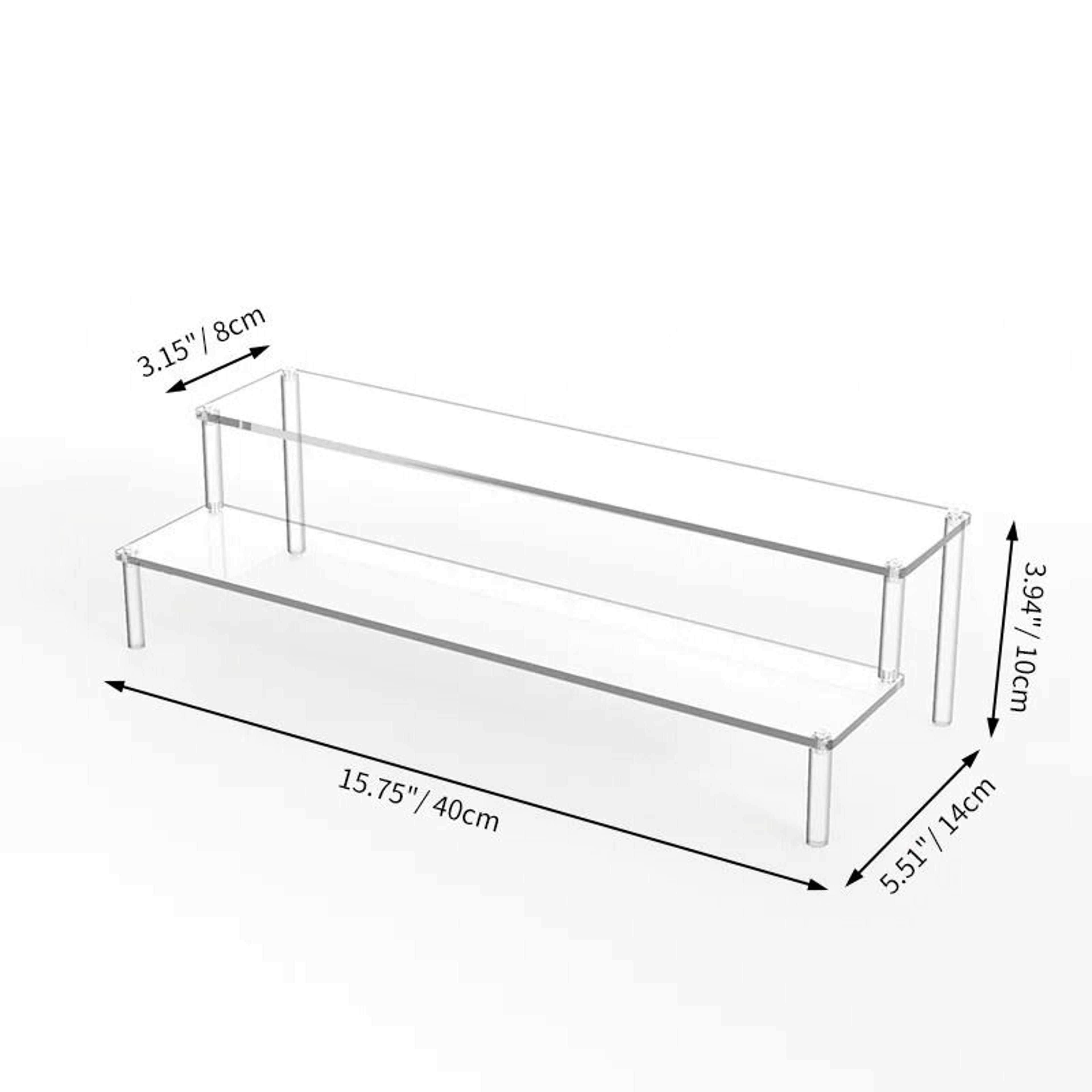 Multi Layer Acrylic Display Stand Transparent Trapezoid Shelf 10