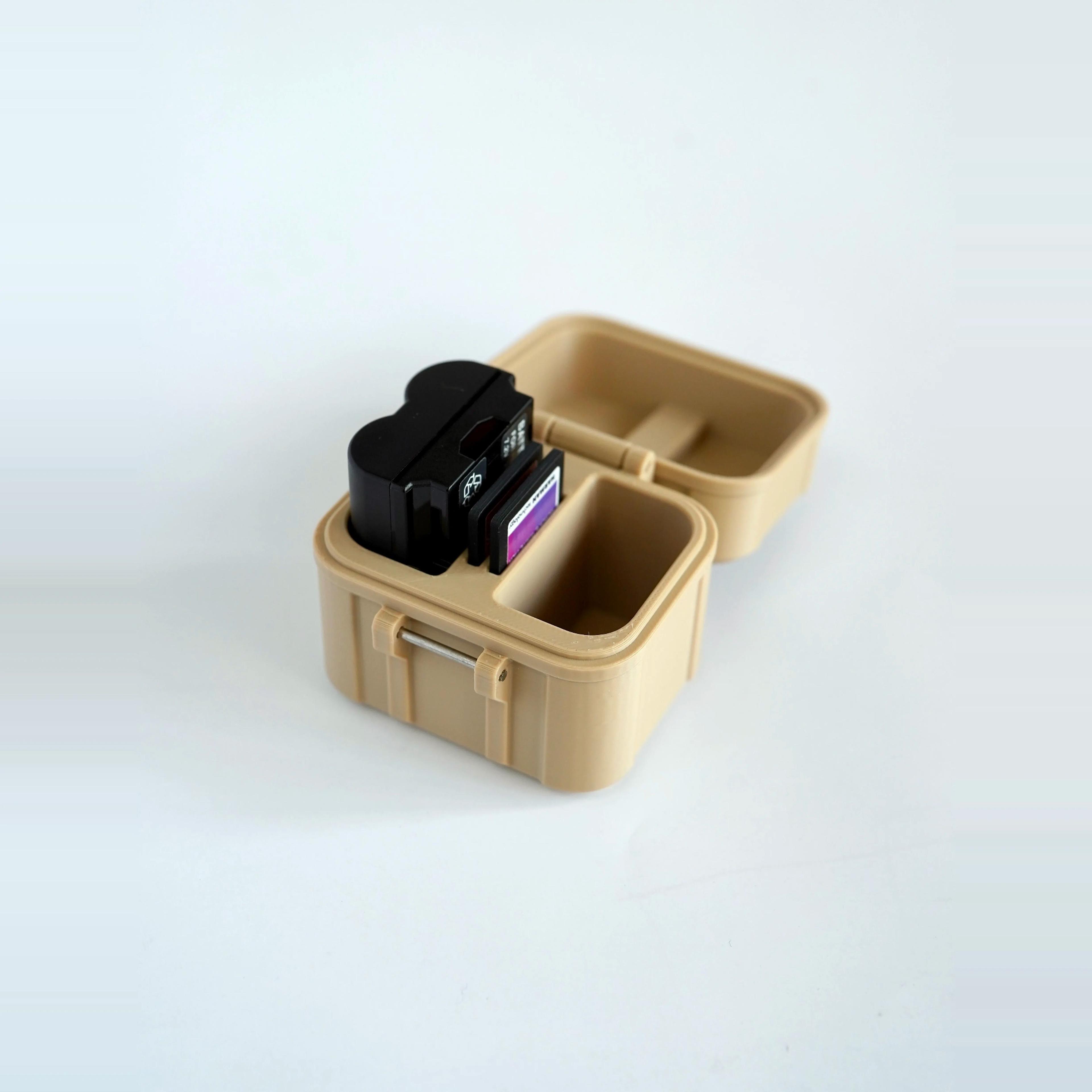 shockproof fujifilm battery storage case with memory card holder