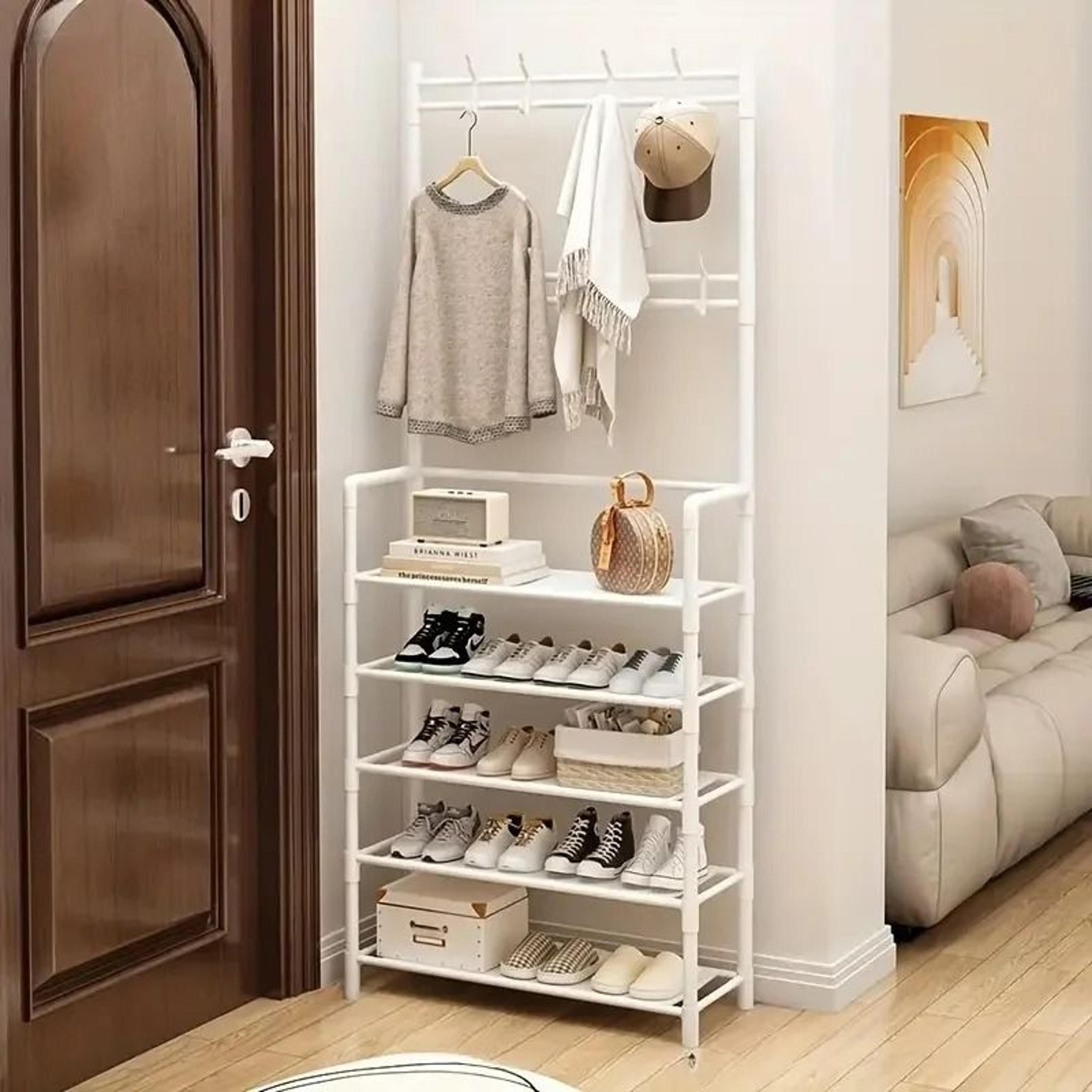 Portable 5 Tier Shoe Storage Rack With Reinforced Shelves 1