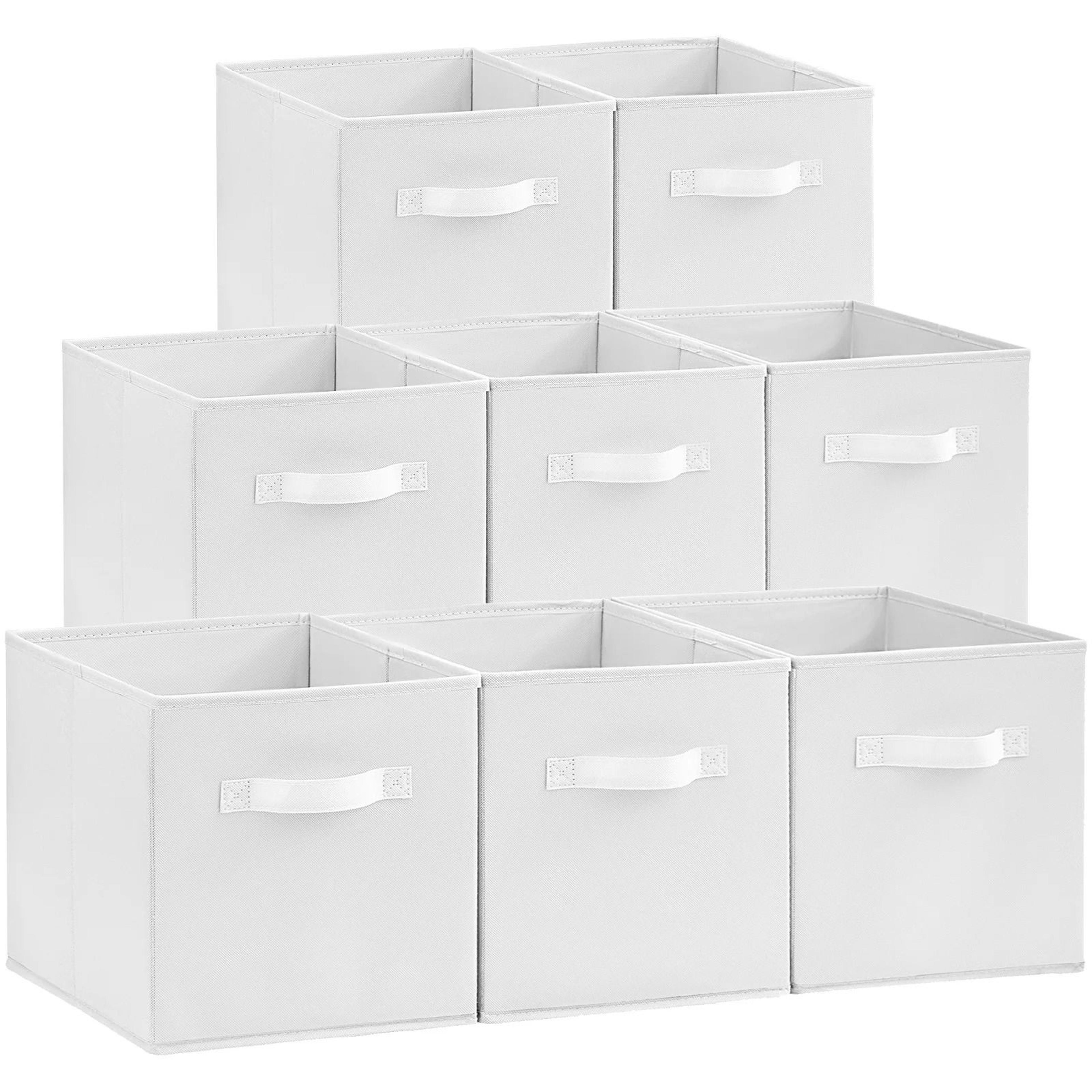 8 Pack Foldable Fabric Cube Storage Bins With Handles 1