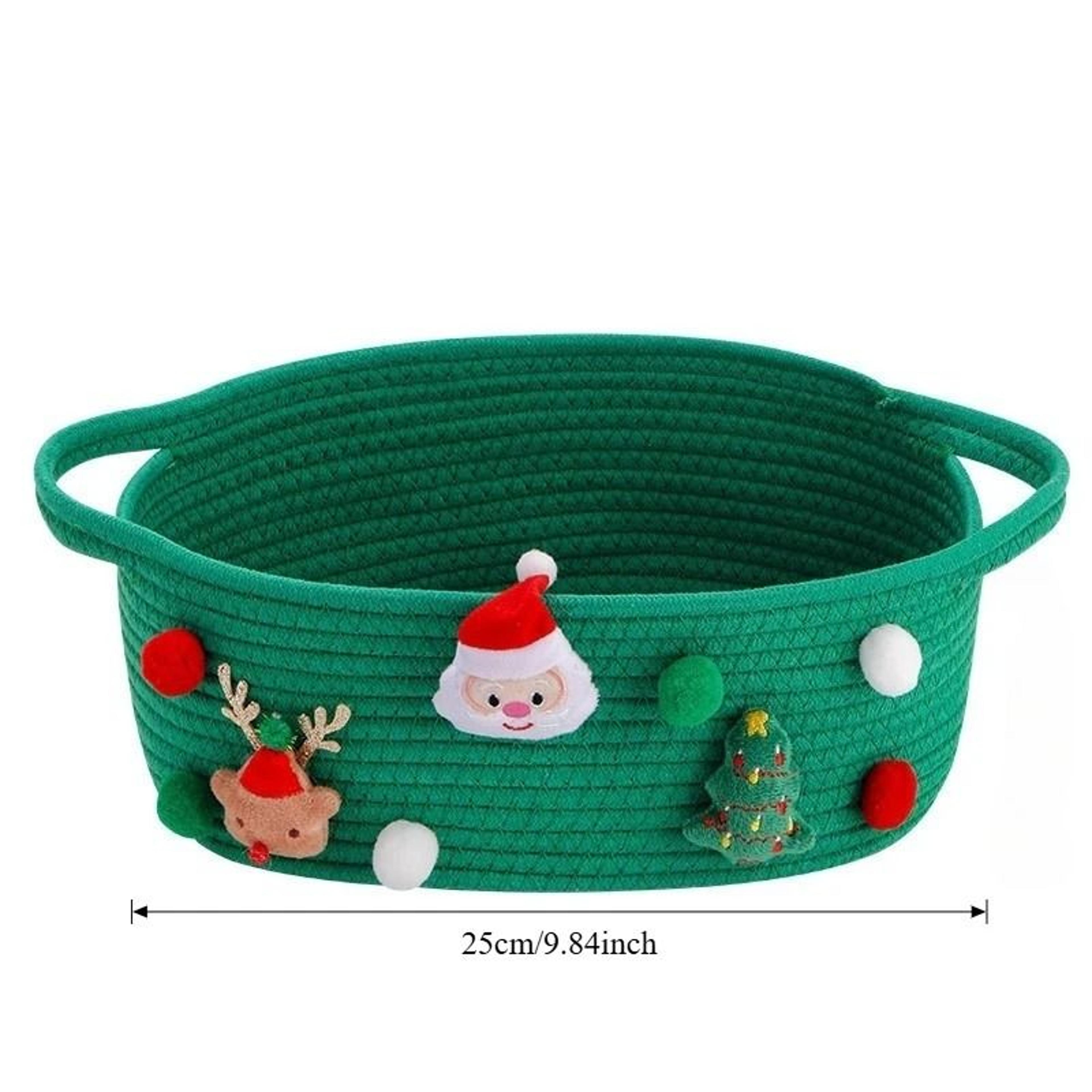 Red Open Top Christmas Gift Basket And Holiday Storage Organizer 1