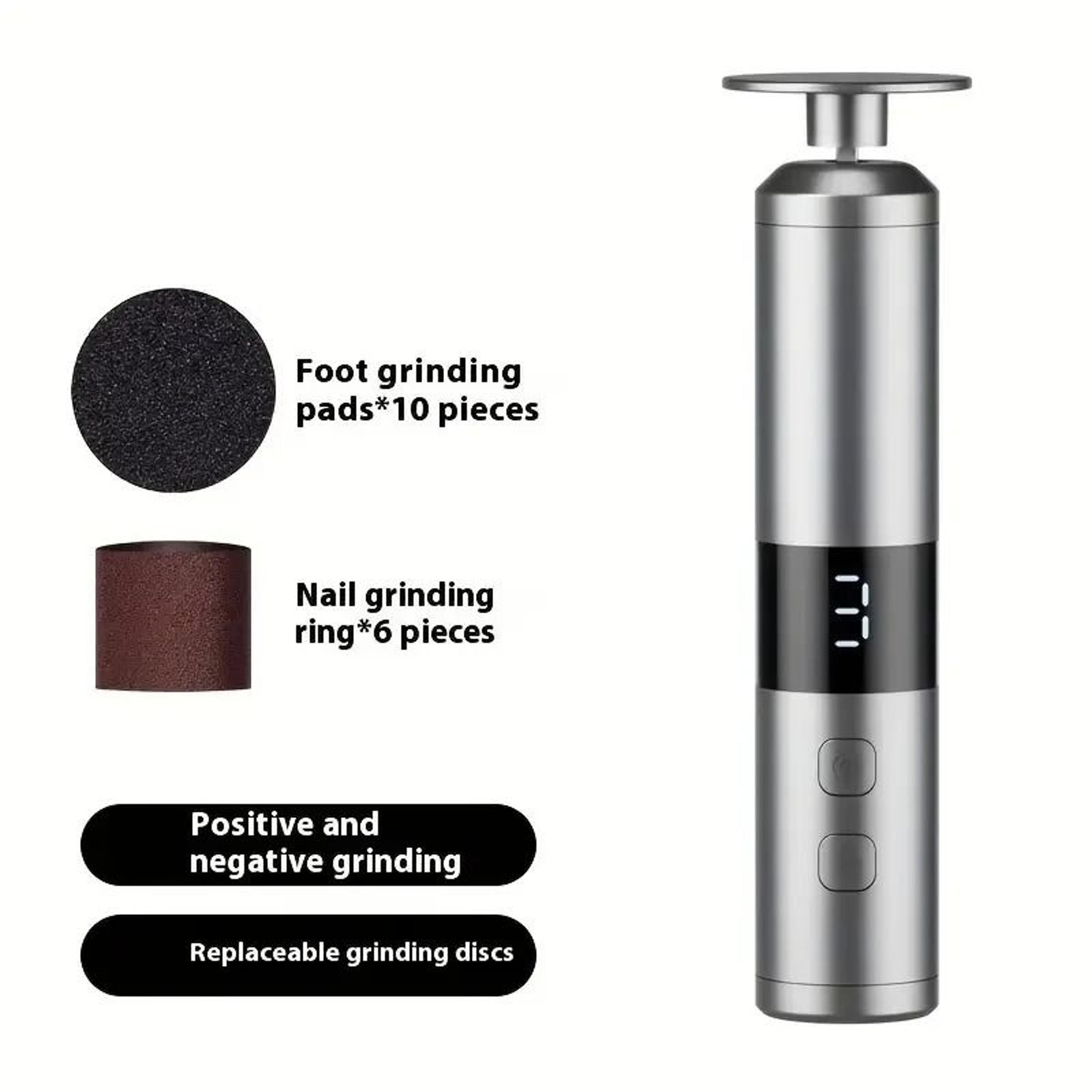 Rechargeable Electric Nail Drill Kit With LCD Display And 16 Heads 1
