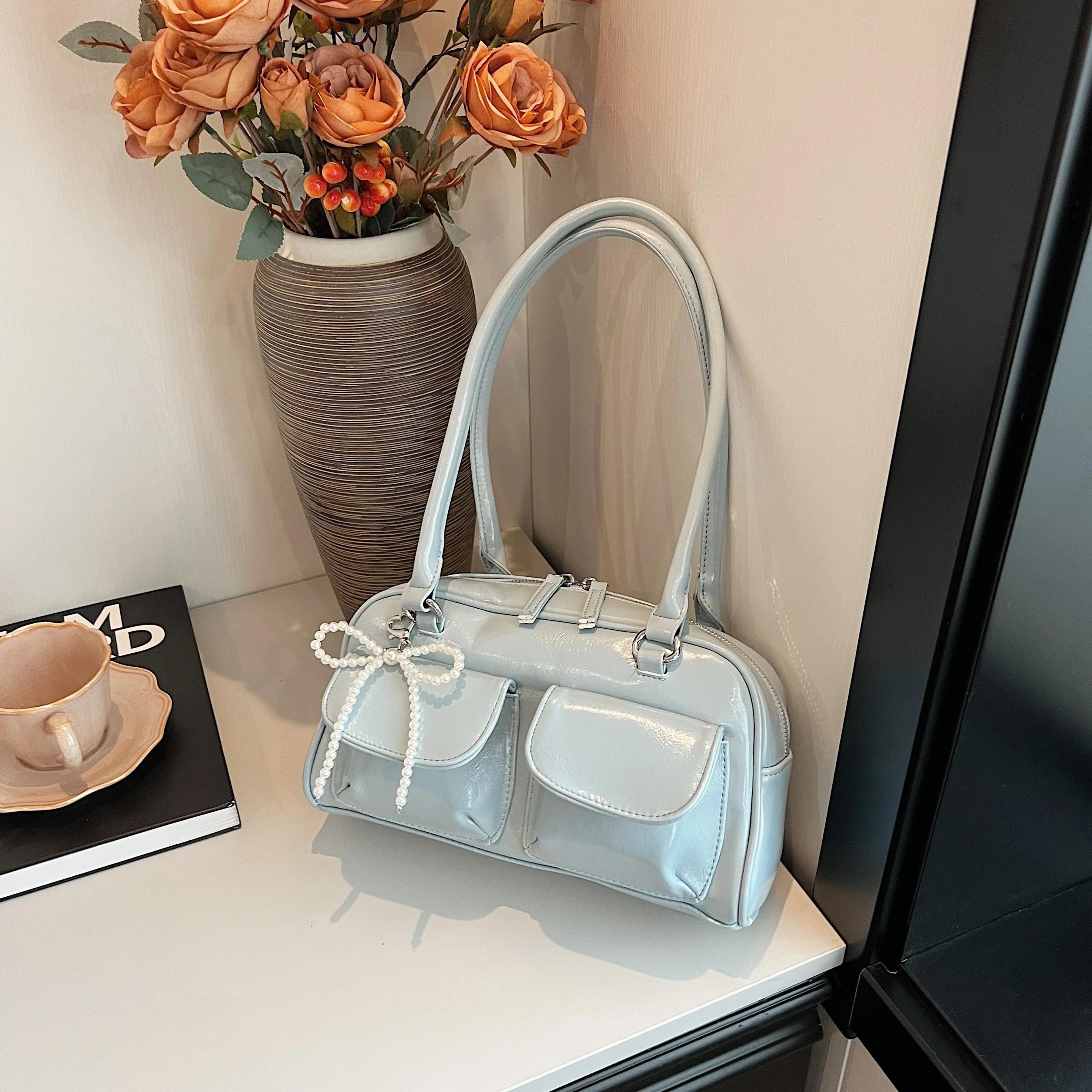 Korean Style Underarm Bow Shoulder Bag For Women 3