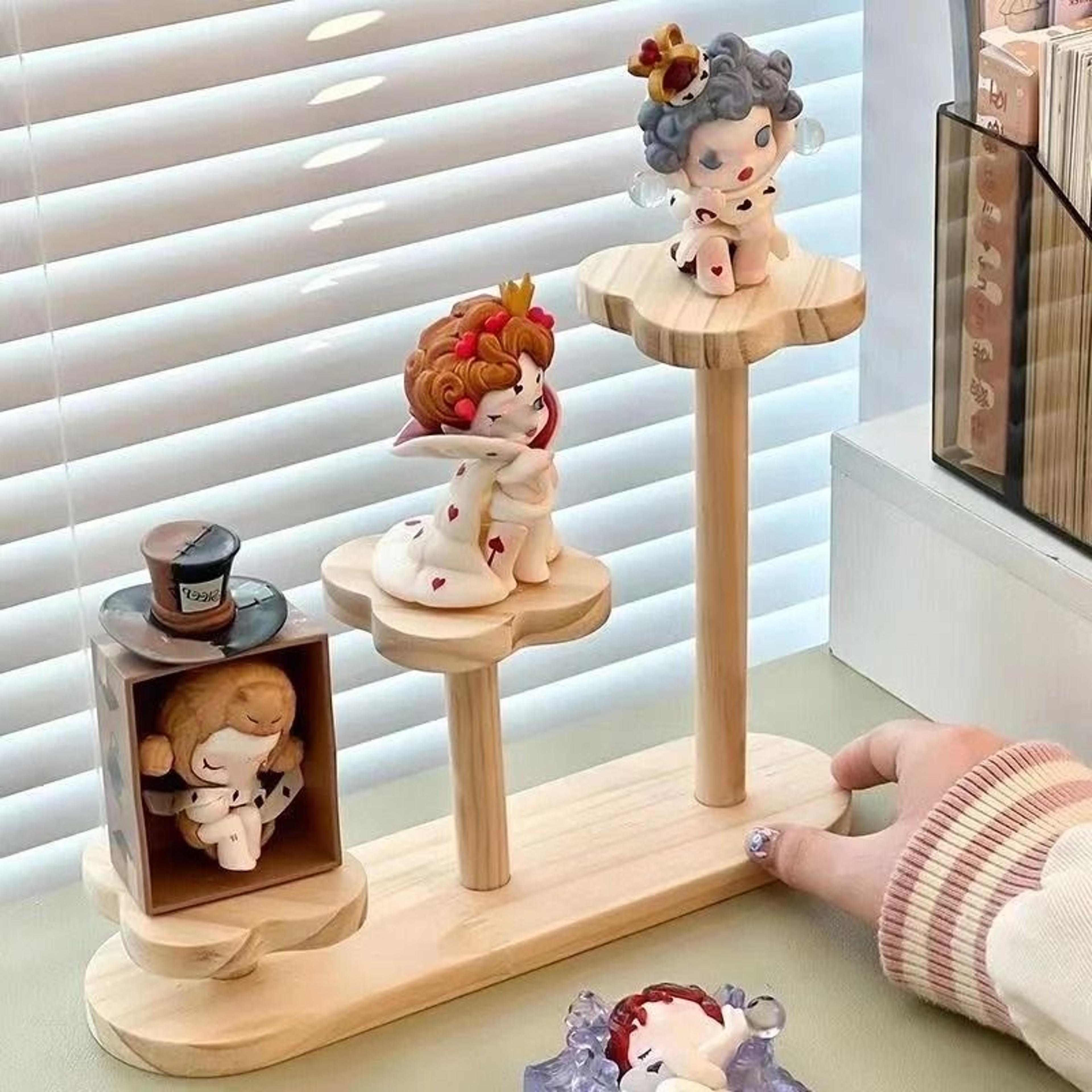 3 Tier Wooden Display Riser Stand Perfume And Collectible Shelf 6