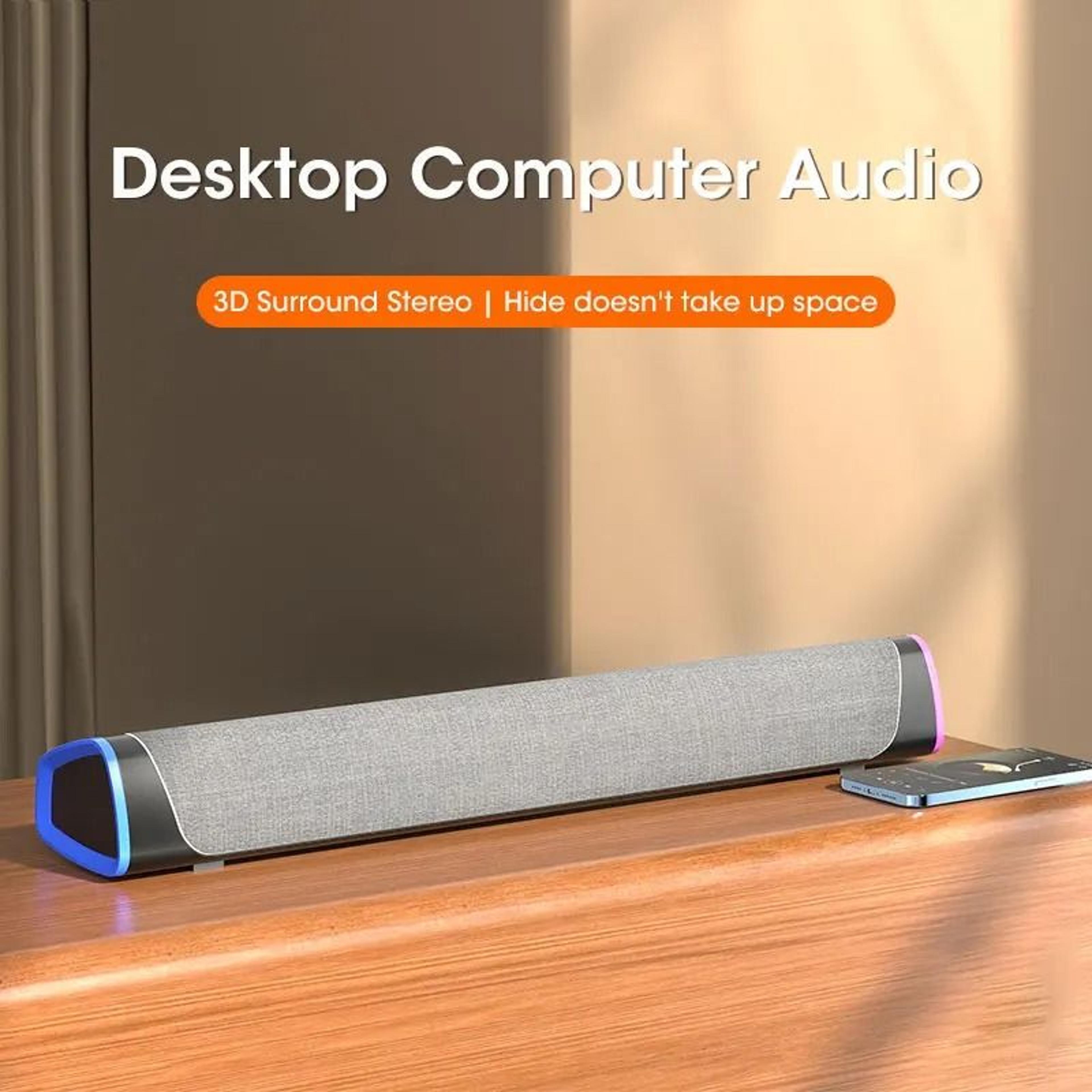SoundBoost Bluetooth Computer Speaker Bar 4D Stereo Laptop Soundbar Speaker With Subwoofer For PC A 5