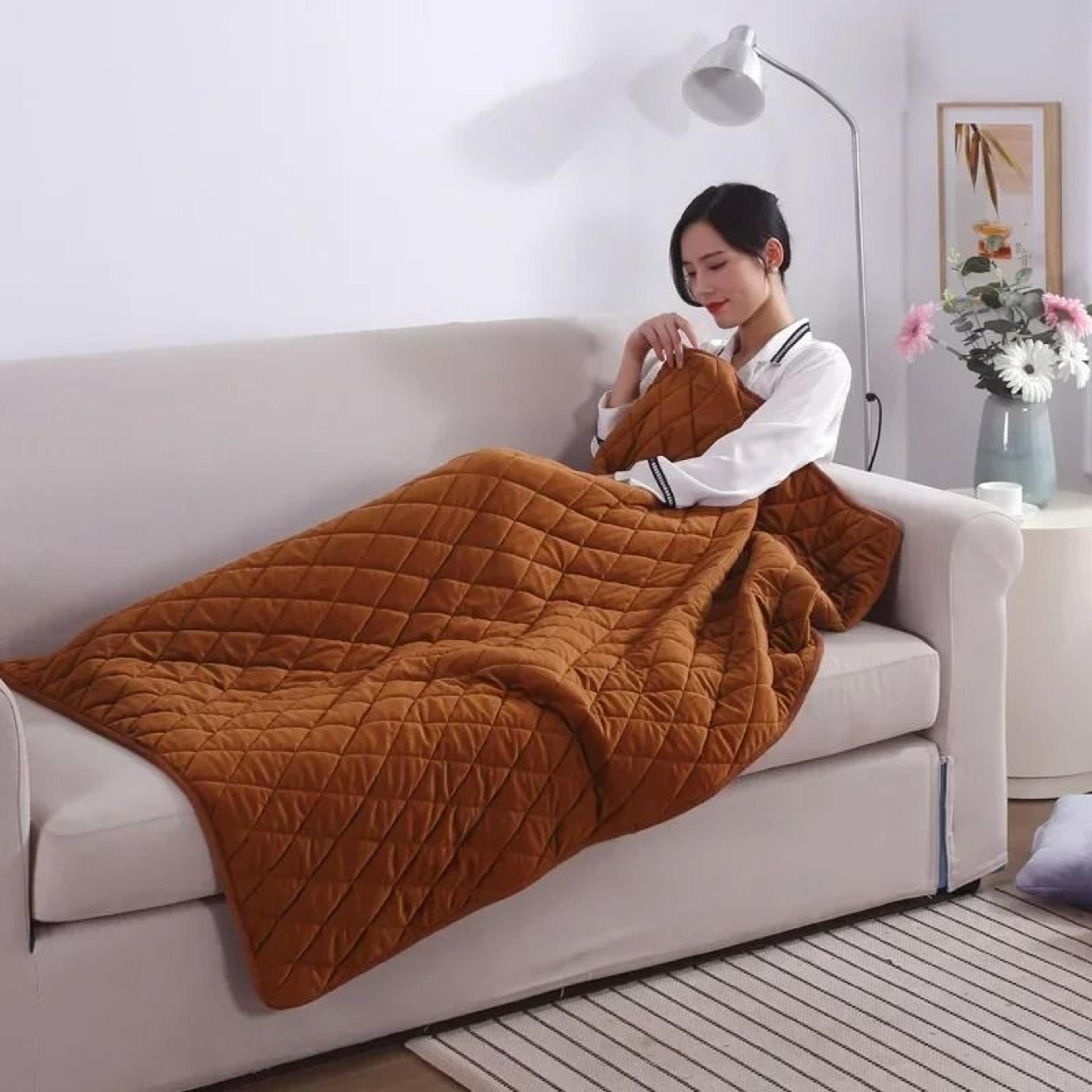 Portable USB Heating Blanket Cozy Electric Heating Shawl Blanket Winter Warmer For Home And Office 5