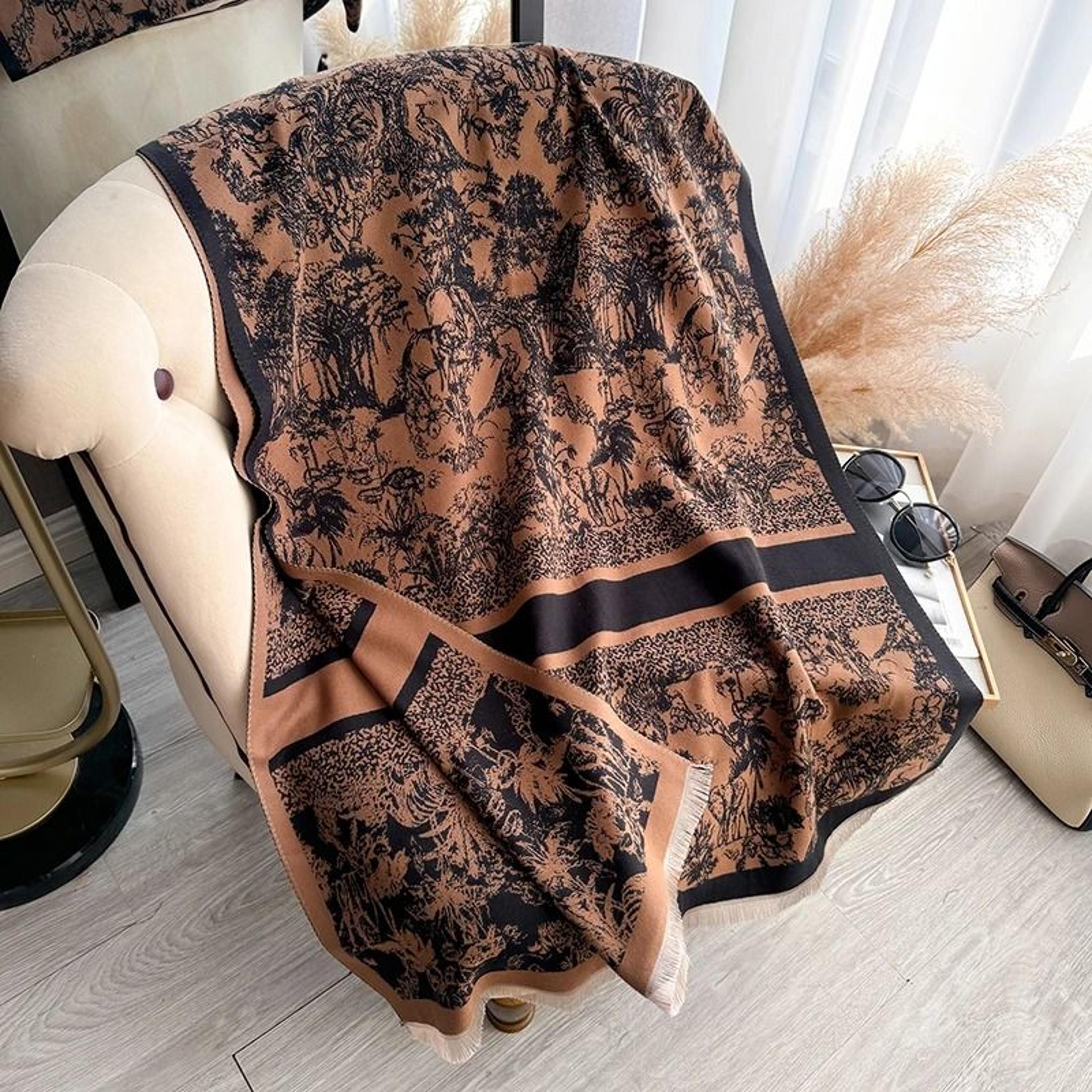 reversible pashmina blanket scarf soft imitation cashmere shawl two sided winter wrap for women