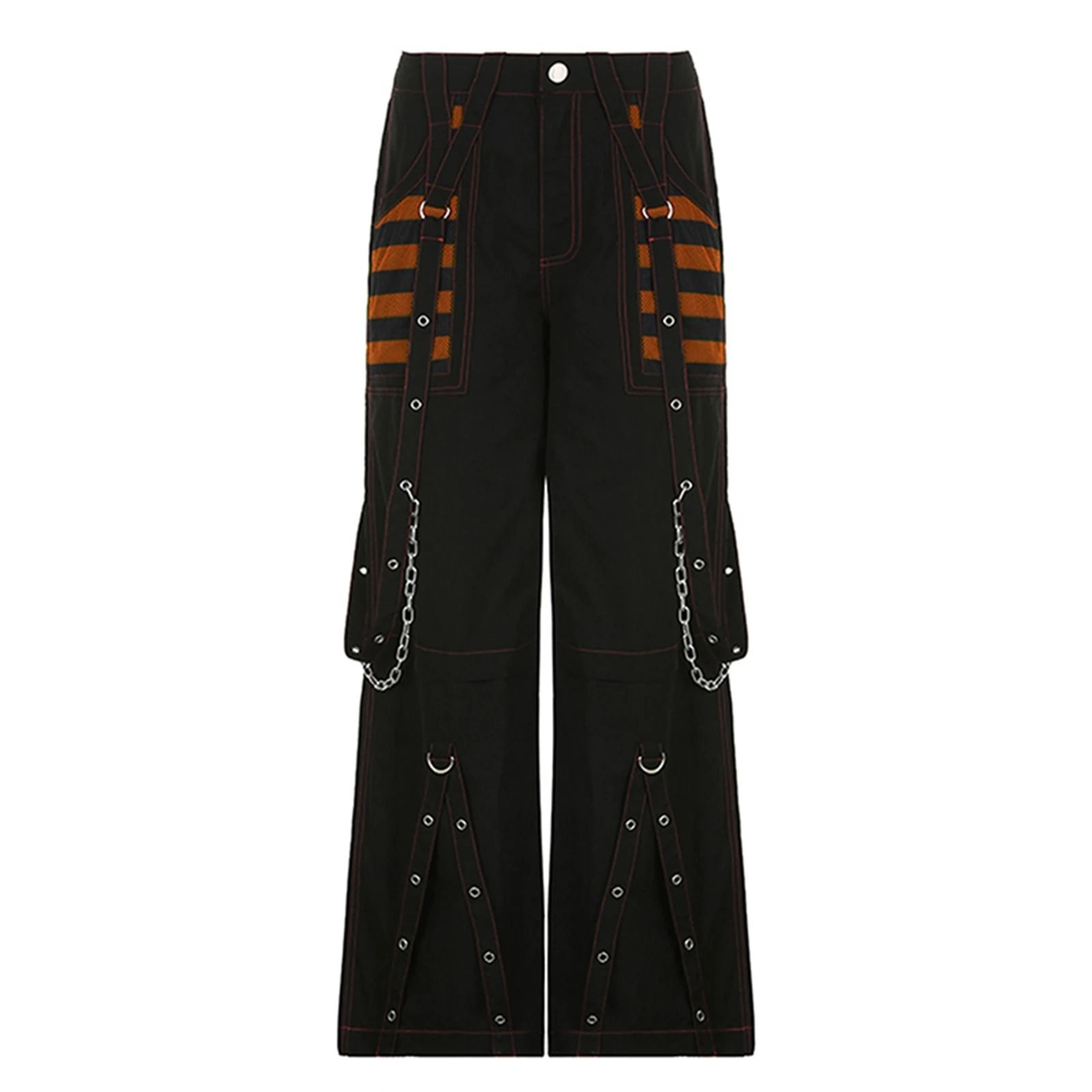 Womens Cargo Jeans Loose Fit Streetwear Denim Pants With Pockets 4