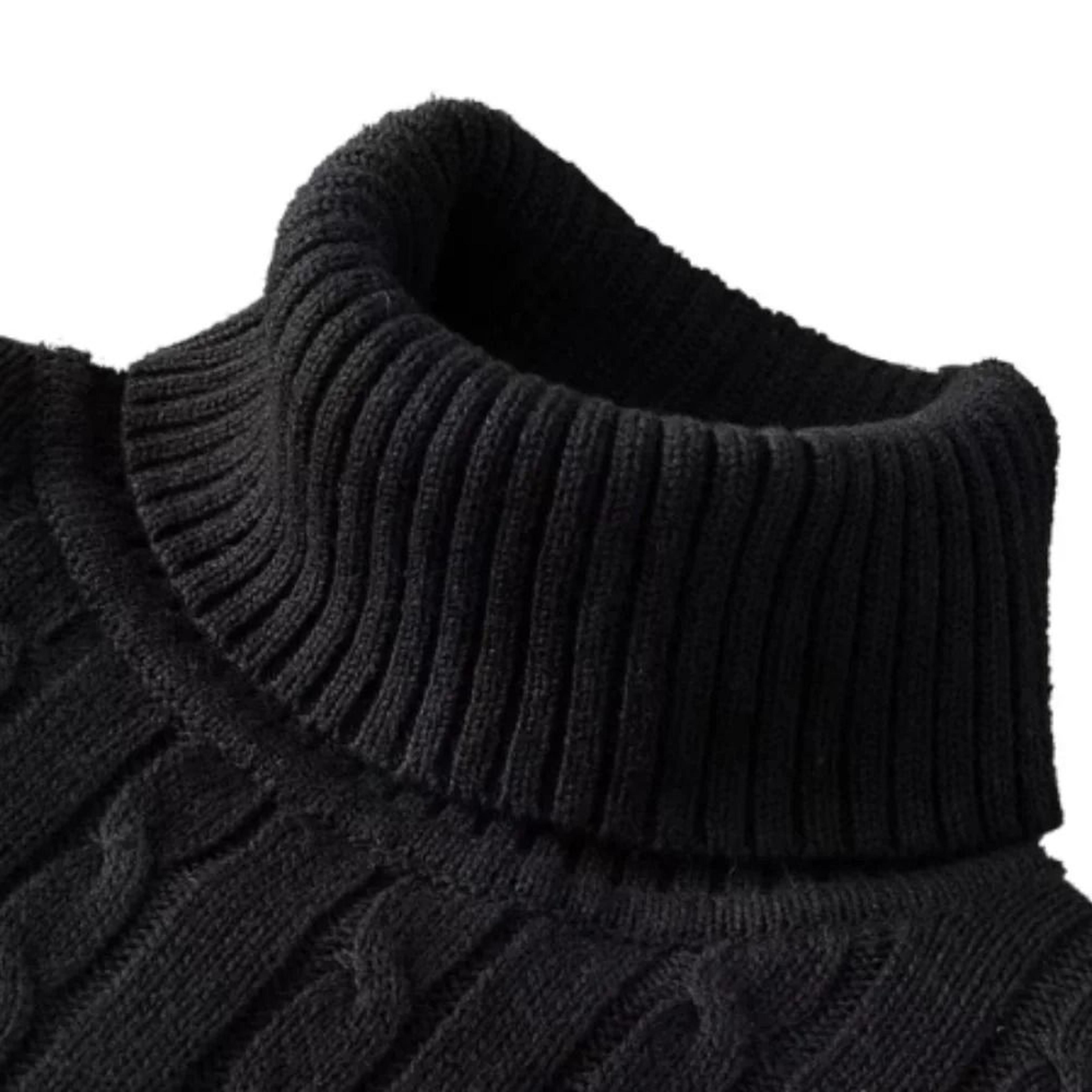 Mens Turtleneck Knit Sweater Warm High Neck Casual Pullover 9