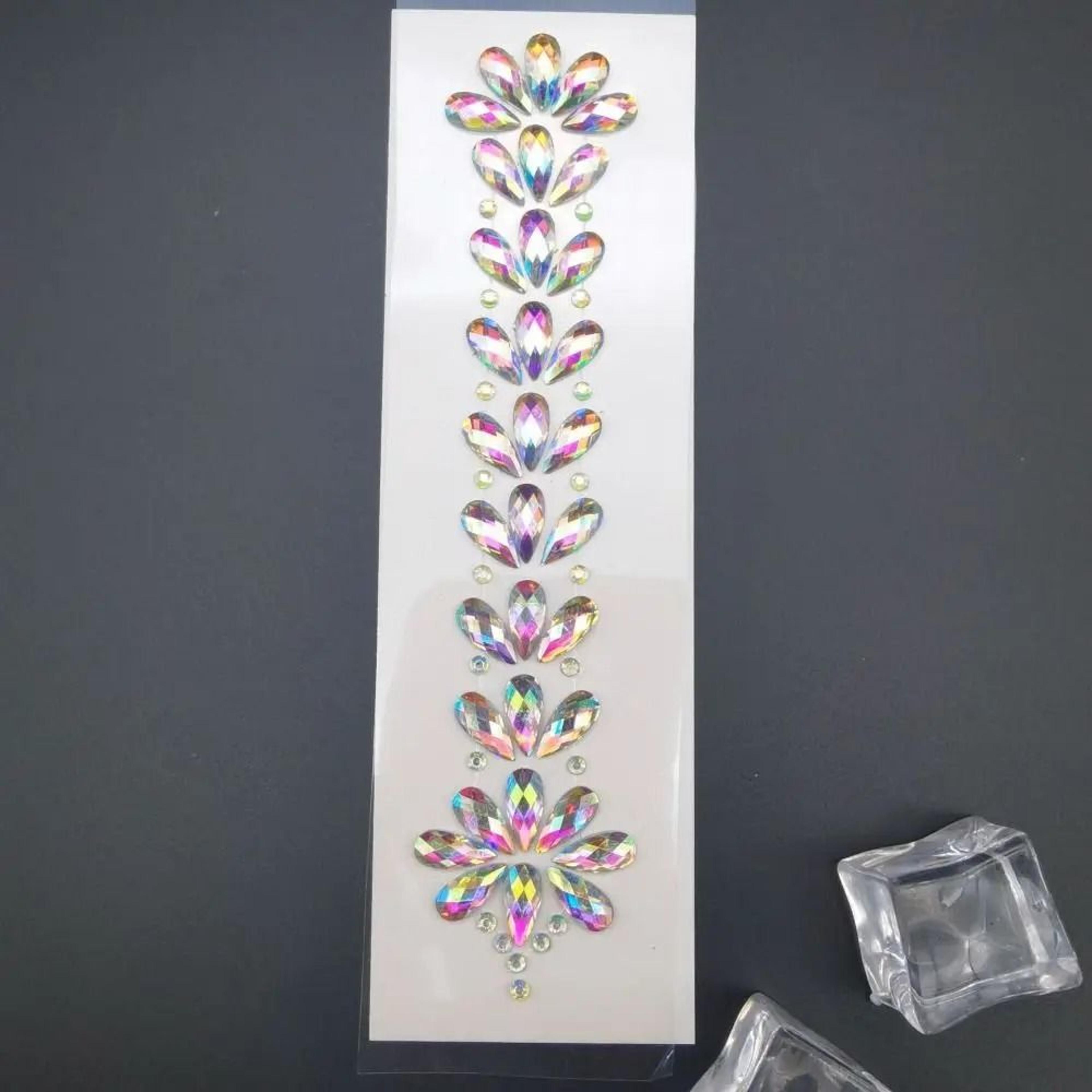CrystalVibe Festival Face Gem Stickers 3D Rhinestone Face Jewels EDM Forehead And Body Gems 10