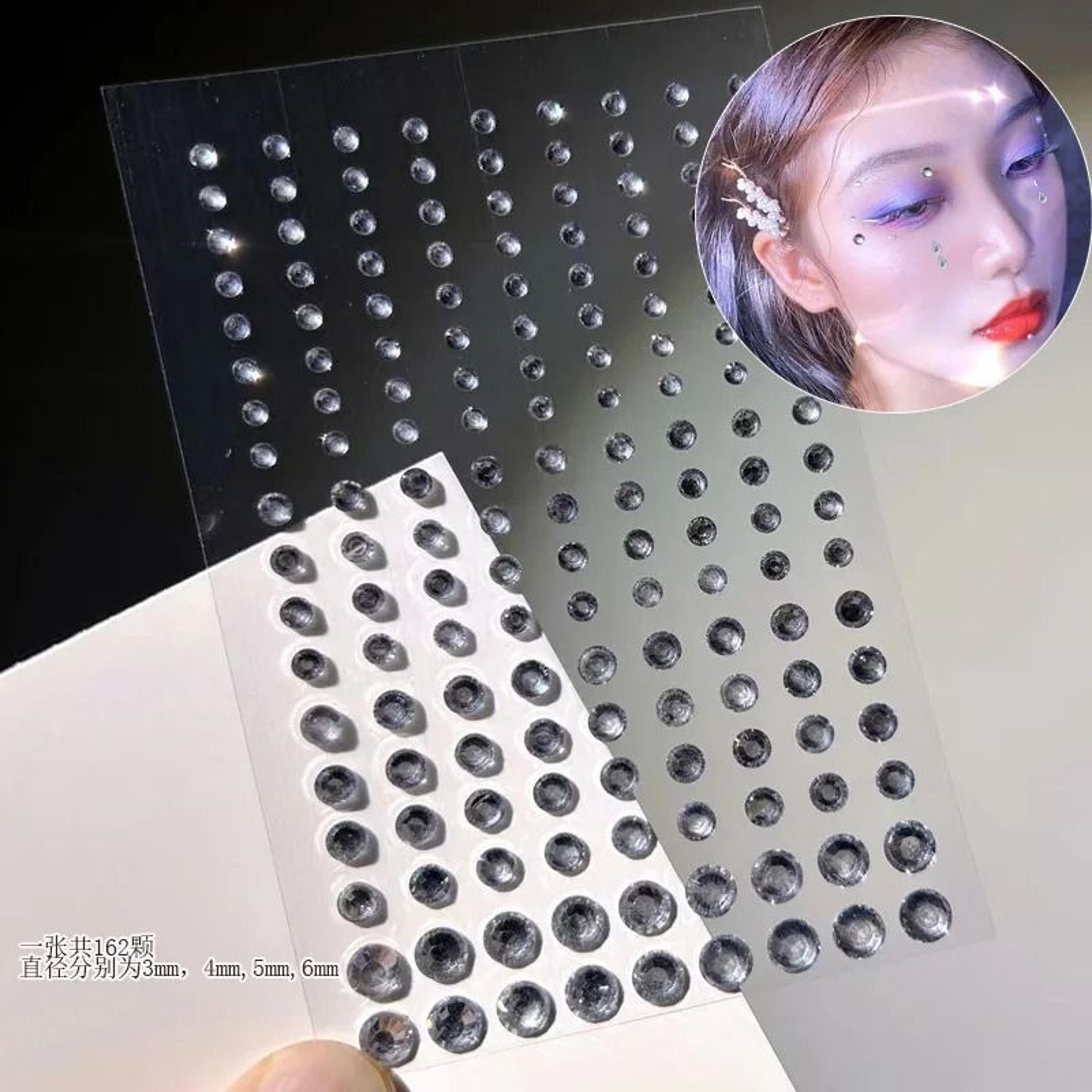 GlamShine Rhinestone Face Stickers Self Adhesive Face Gem Stickers Festival Makeup Jewels 3