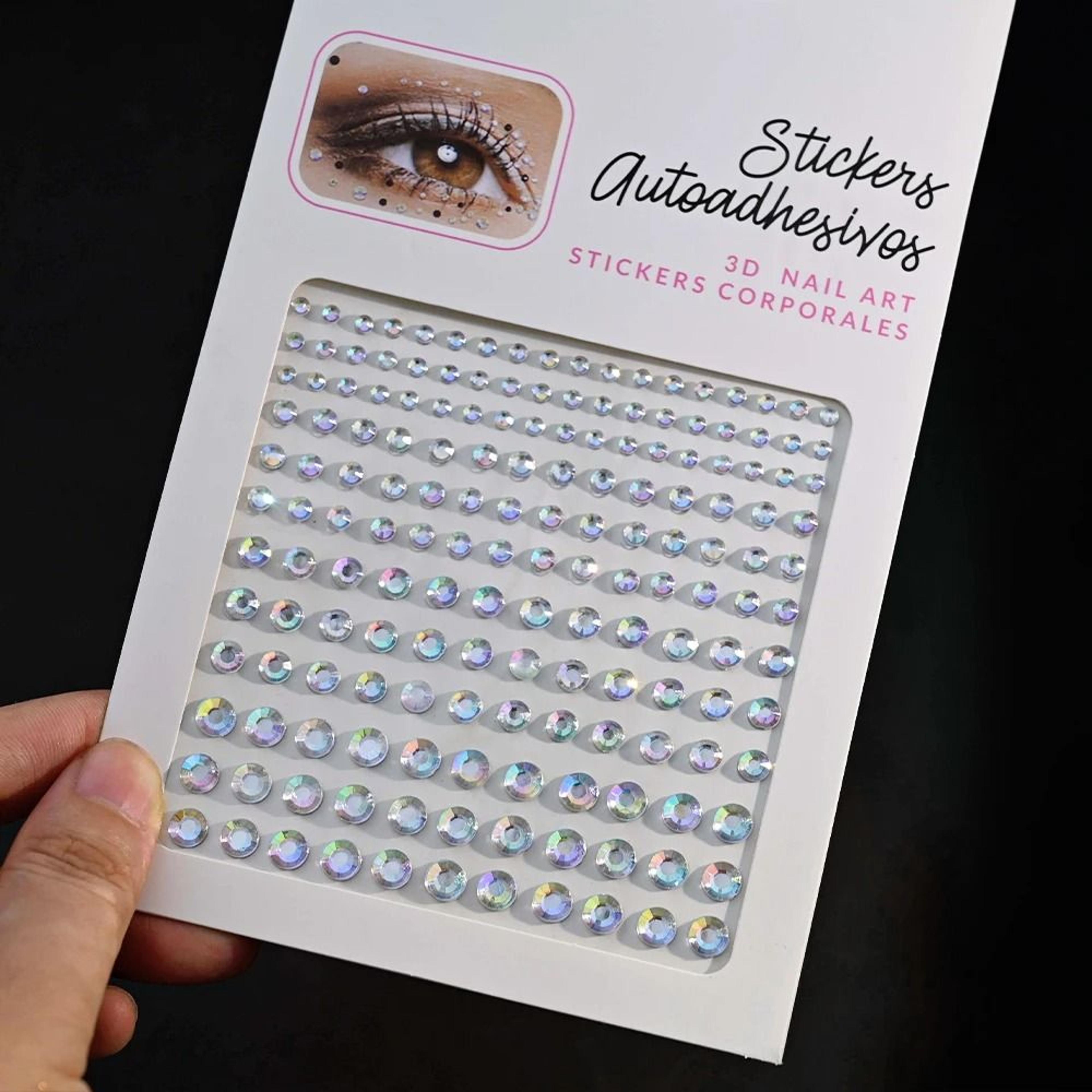 GlamShine Rhinestone Face Stickers Self Adhesive Face Gem Stickers Festival Makeup Jewels 8