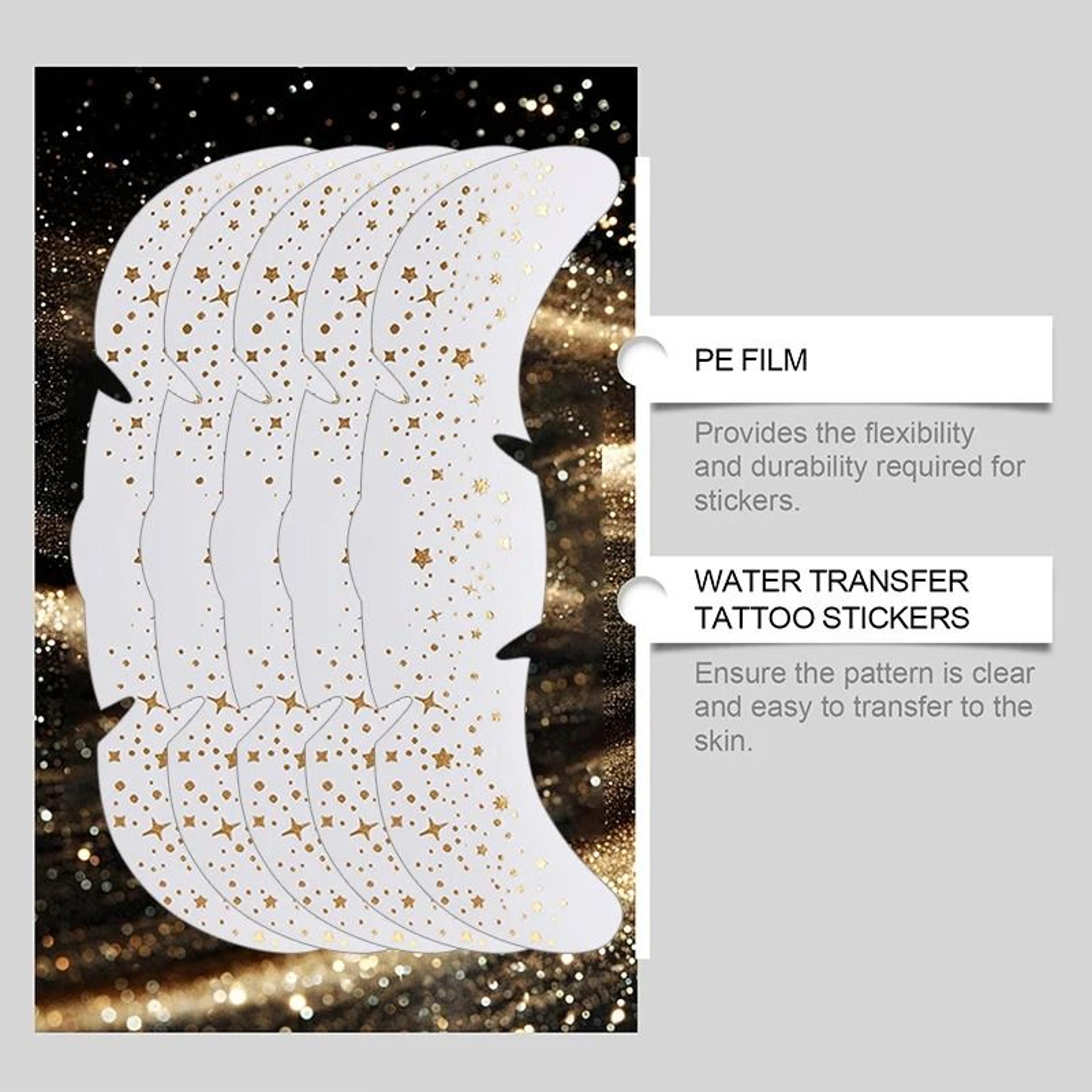 GlowDot Temporary Freckles Tattoo Stickers Metallic Fake Freckles Makeup Stickers Gold Silver Face  5