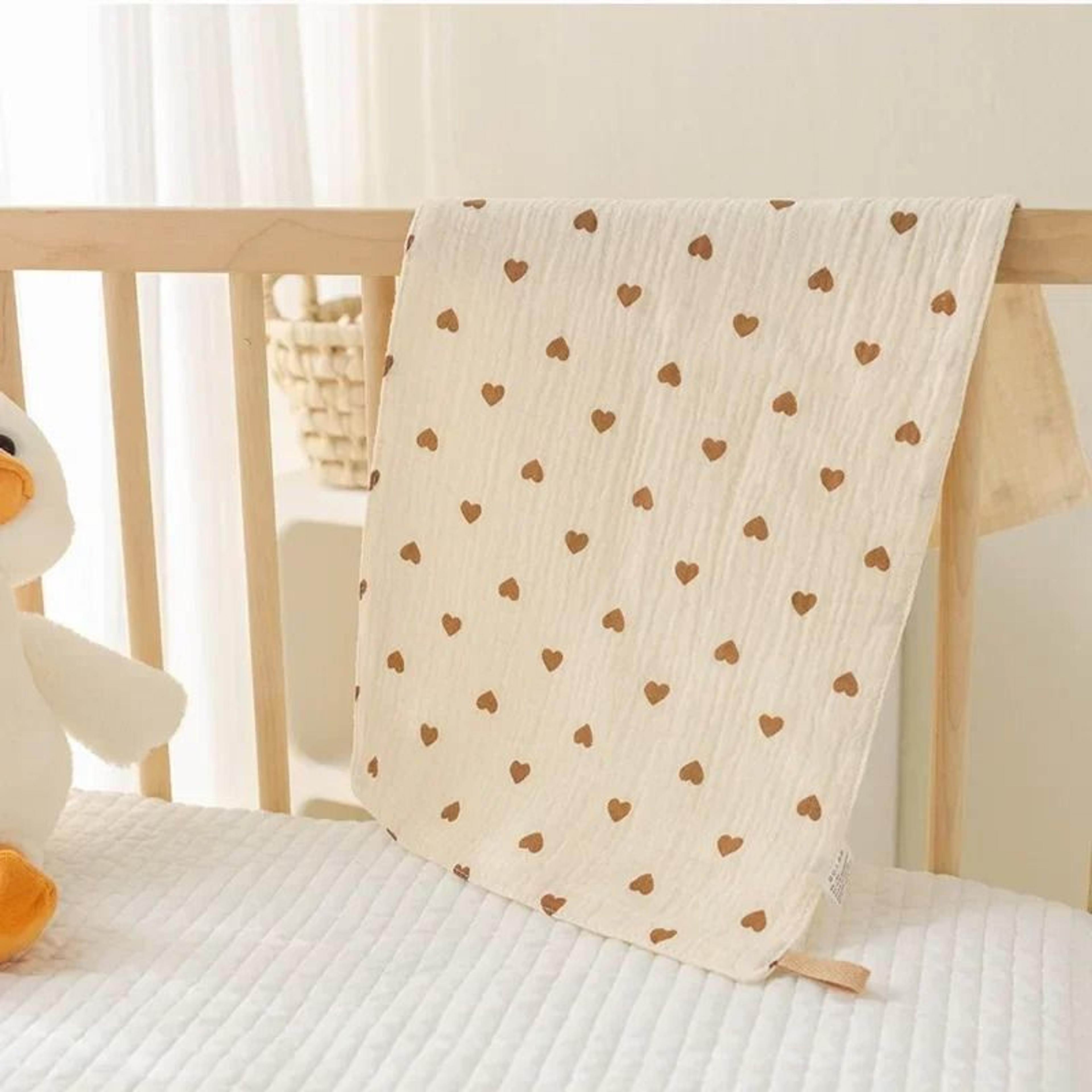 Soft Cotton Baby Face Towel Muslin Bear Newborn Burp Cloth Washcloth 5