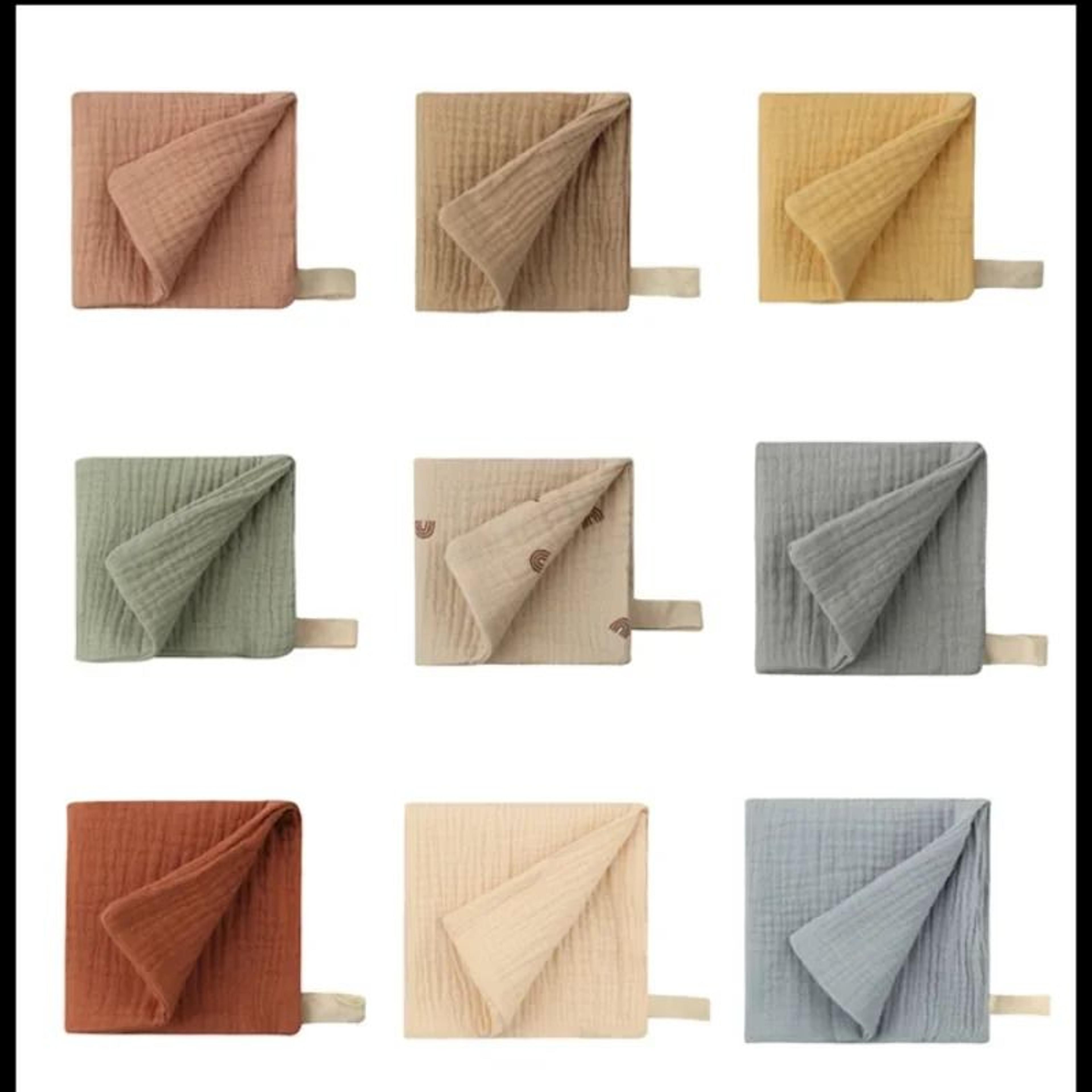 soft muslin baby washcloth set cotton gauze newborn face towels pack of 5