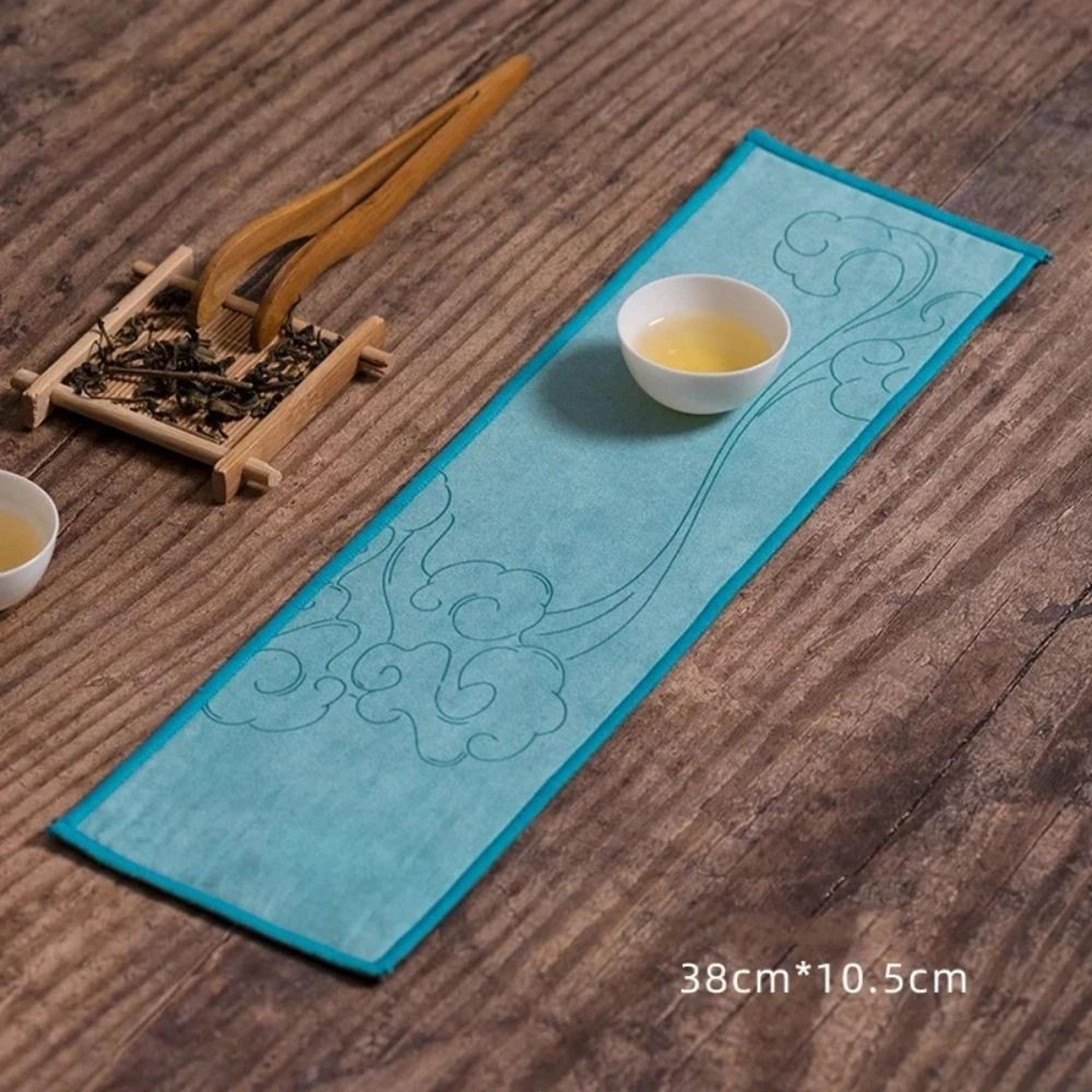 Thick Absorbent Cotton Tea Towel Decorative Tea Ceremony Cloth Painted Tea Napkin 7