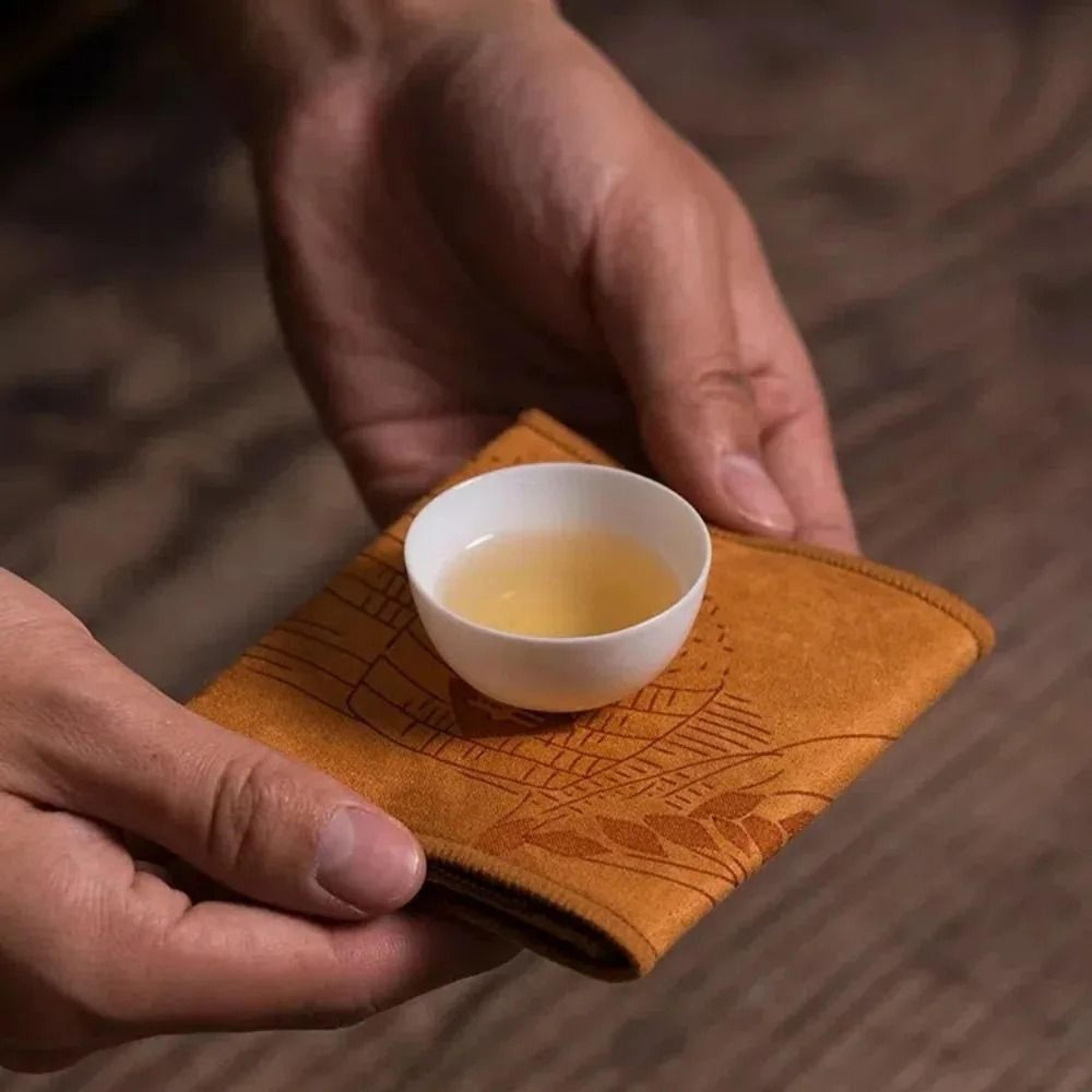 Thick Absorbent Cotton Tea Towel Decorative Tea Ceremony Cloth Painted Tea Napkin 9