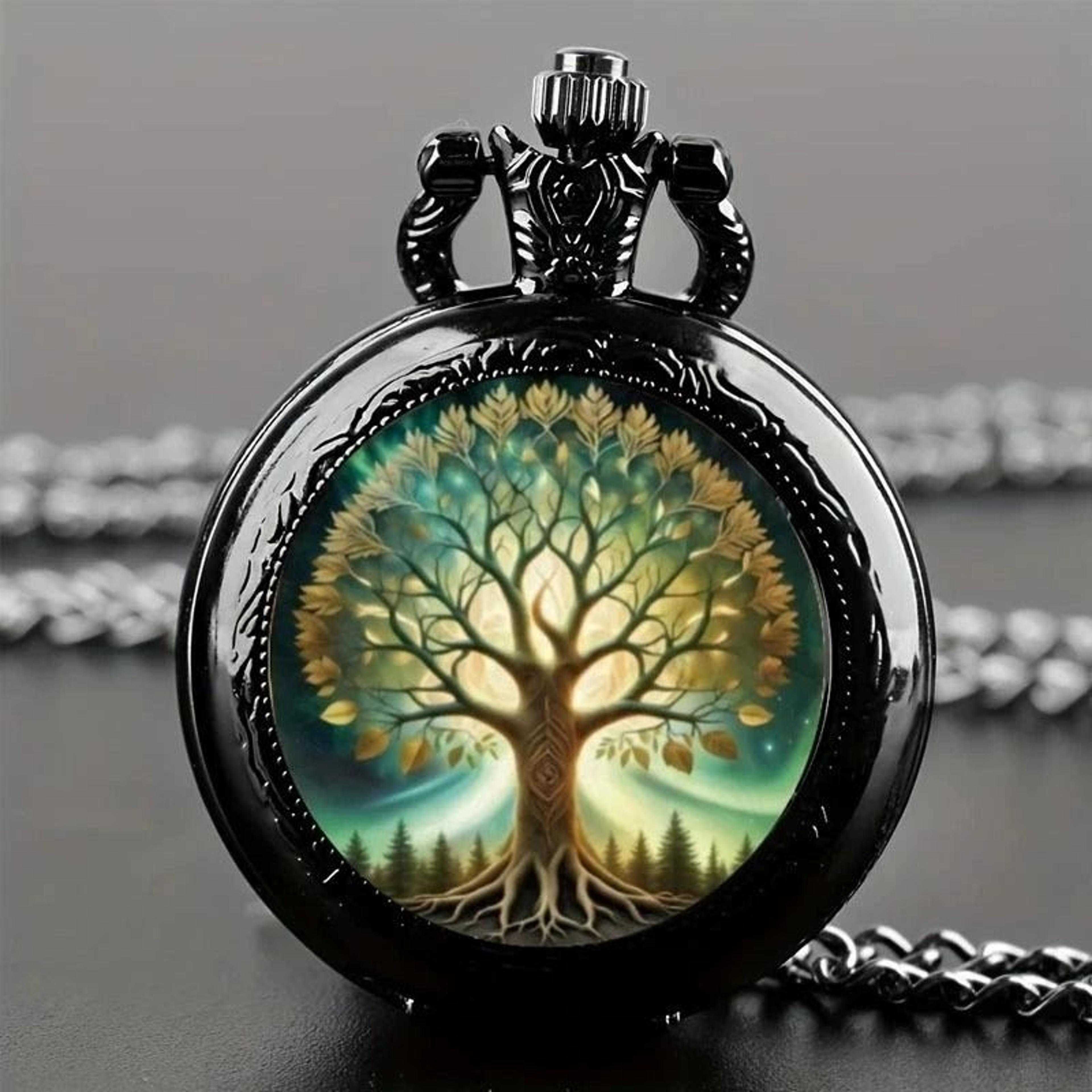 Retro Dragon Pocket Watch Quartz Vintage Antique Style Pendant Watch 9