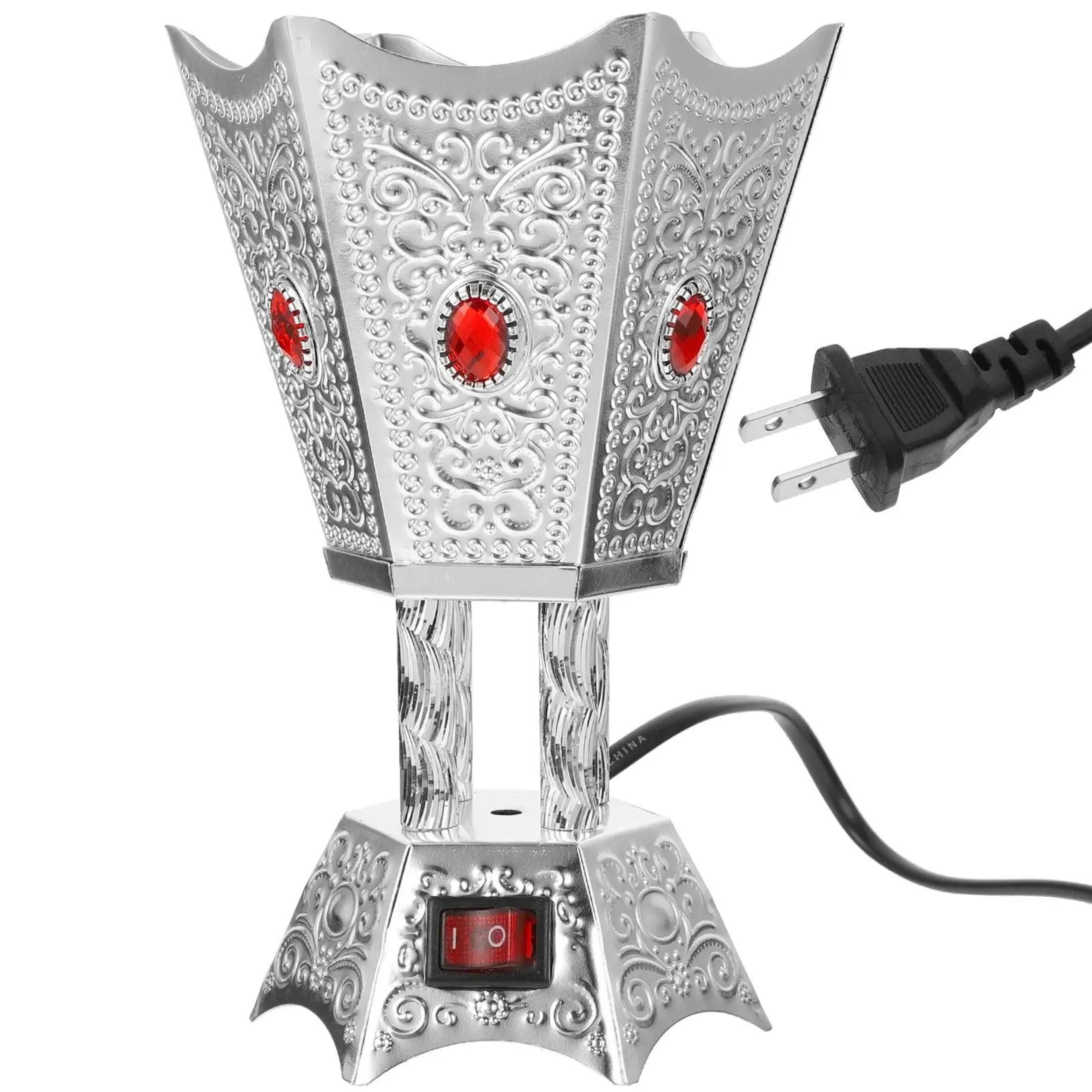 Retro Electric Bakhoor Burner Iron Incense Censer With LED Timer 2
