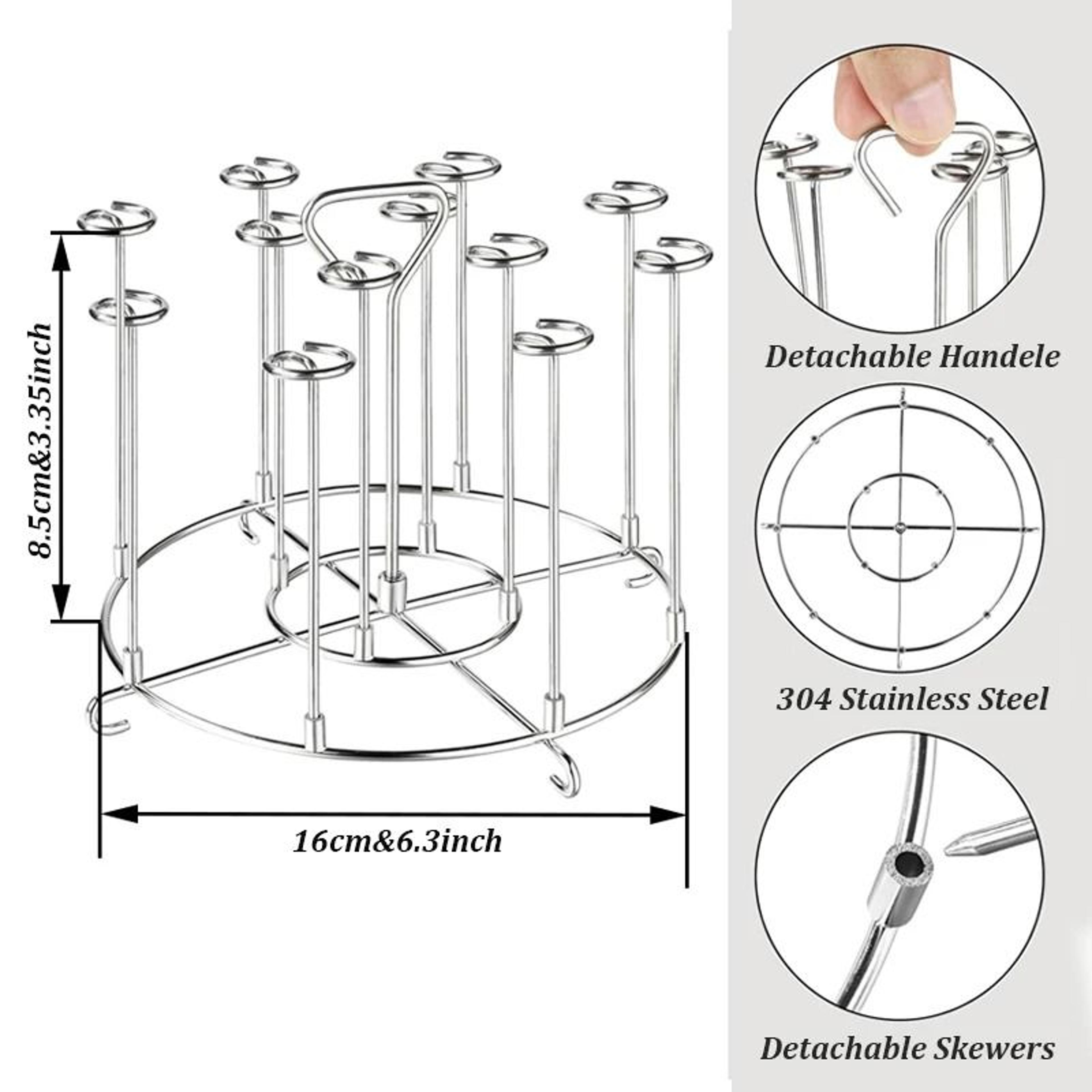 12 Piece Stainless Steel BBQ Skewers Set Air Fryer Kebab Skewers 5