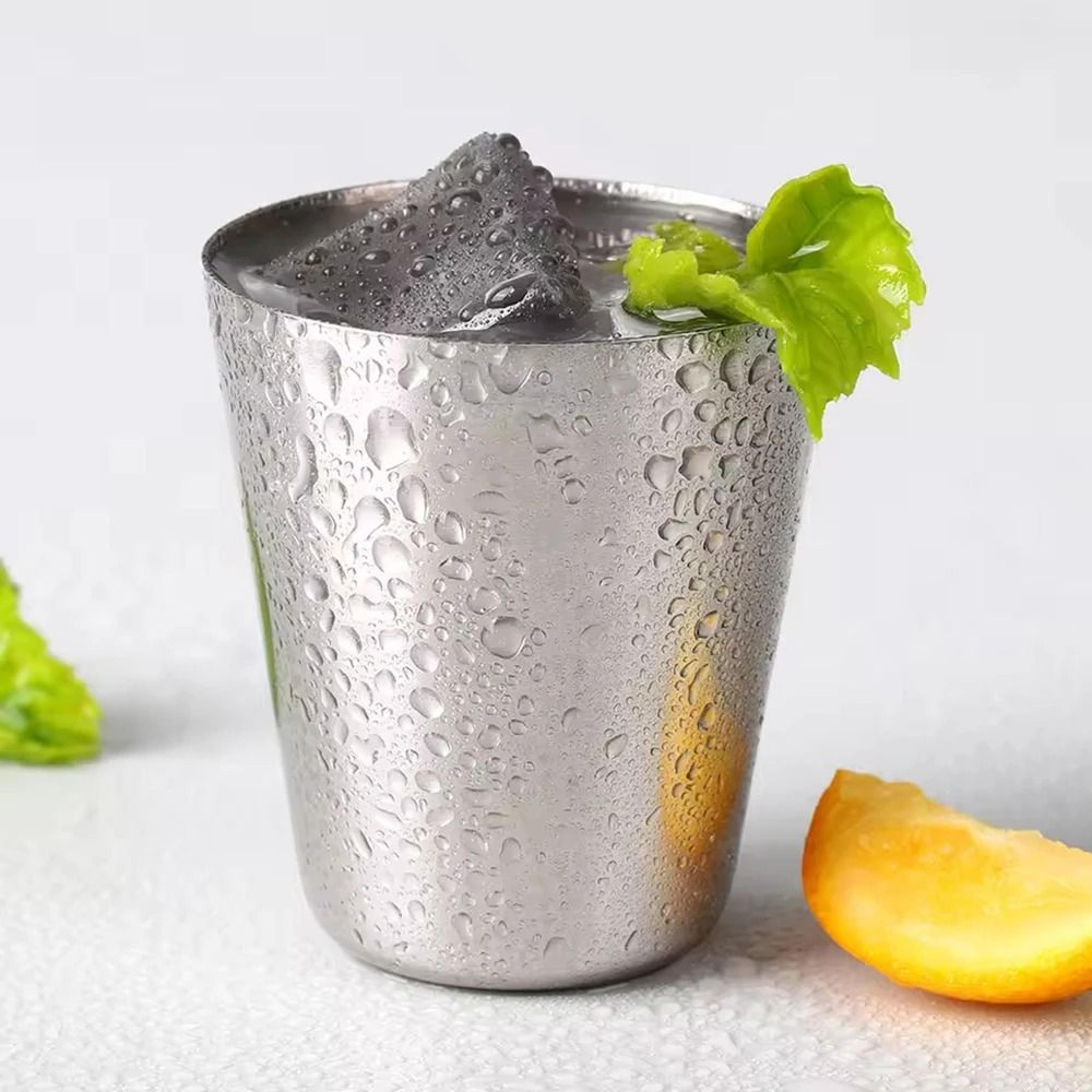 stainless steel travel cups set portable shot glasses with case outdoor drinkware kit