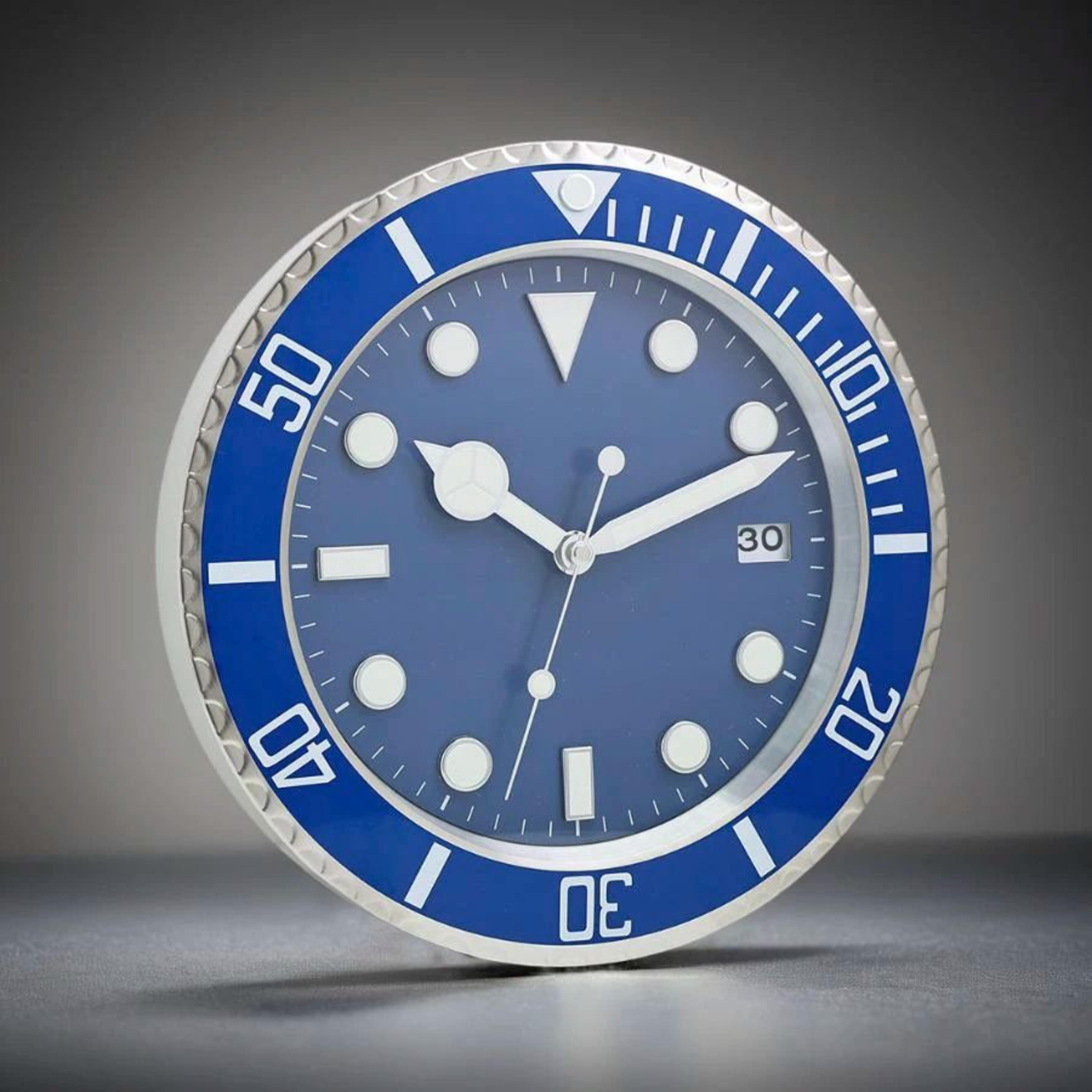 modern minimalist metal wall clock with luminous silent quartz design
