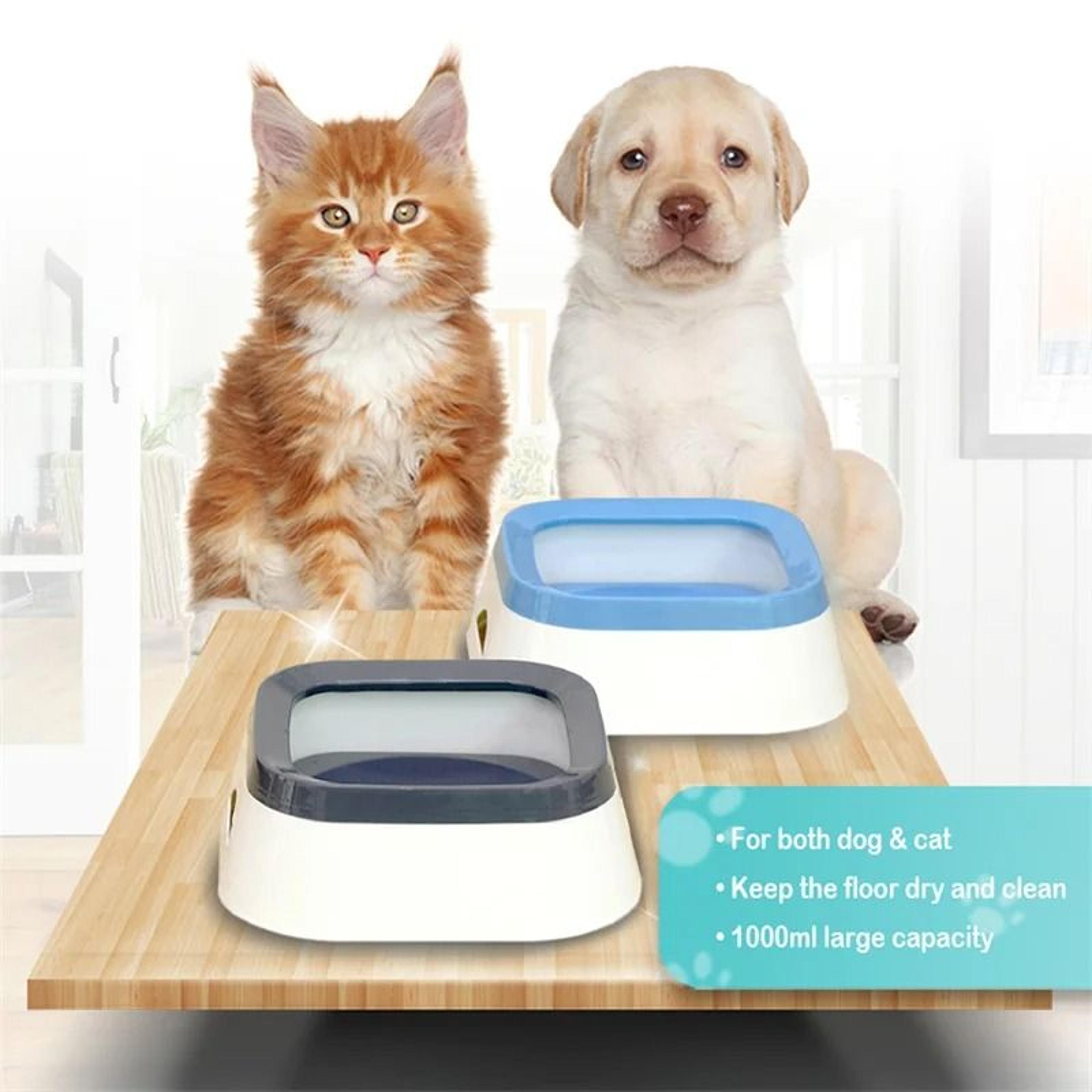 Anti Splash Dog Water Bowl Large Capacity No Spill Pet Waterer 5