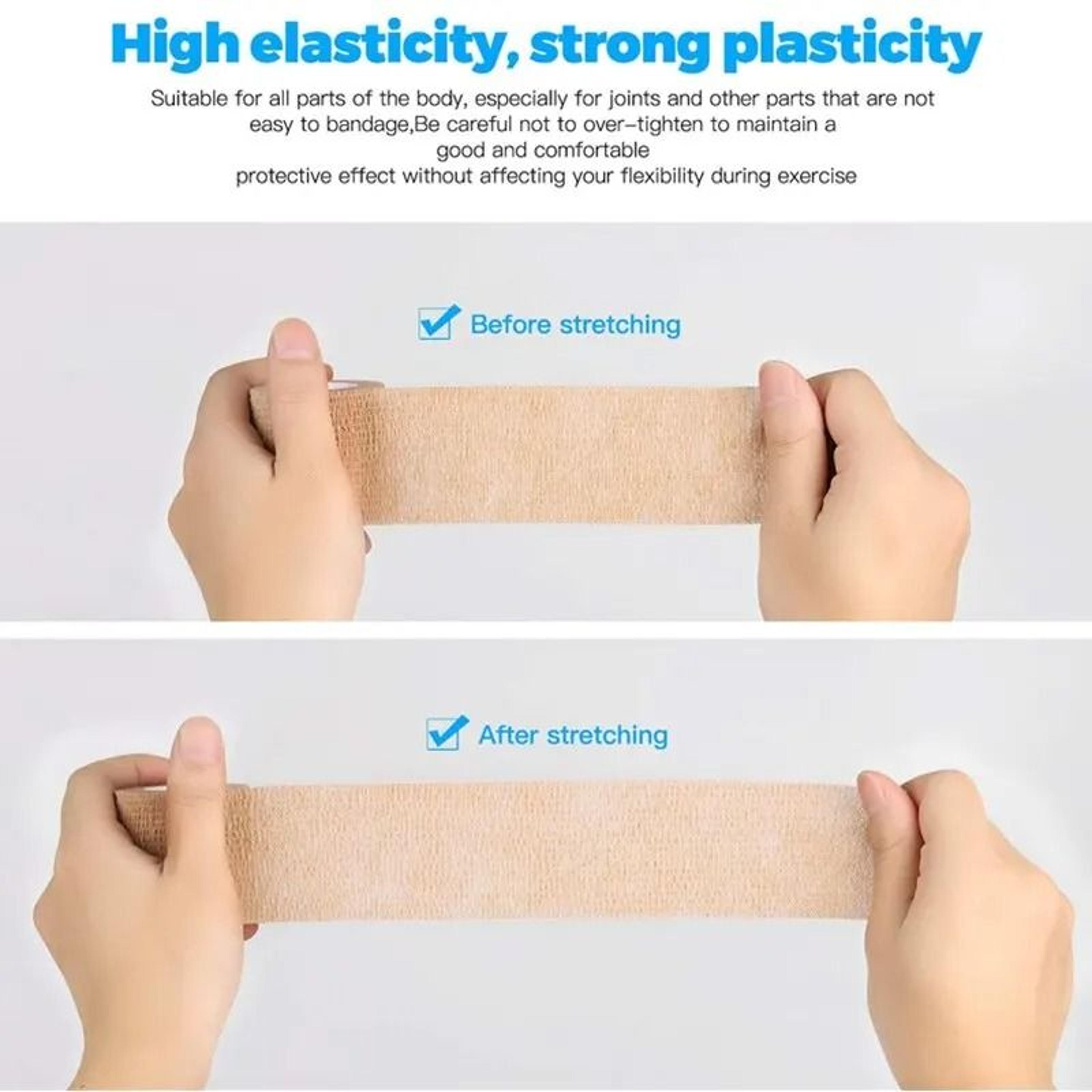 Self Adhesive Elastic Bandage Tattoo Grip Tape 3 Pack Cohesive Wrap 6