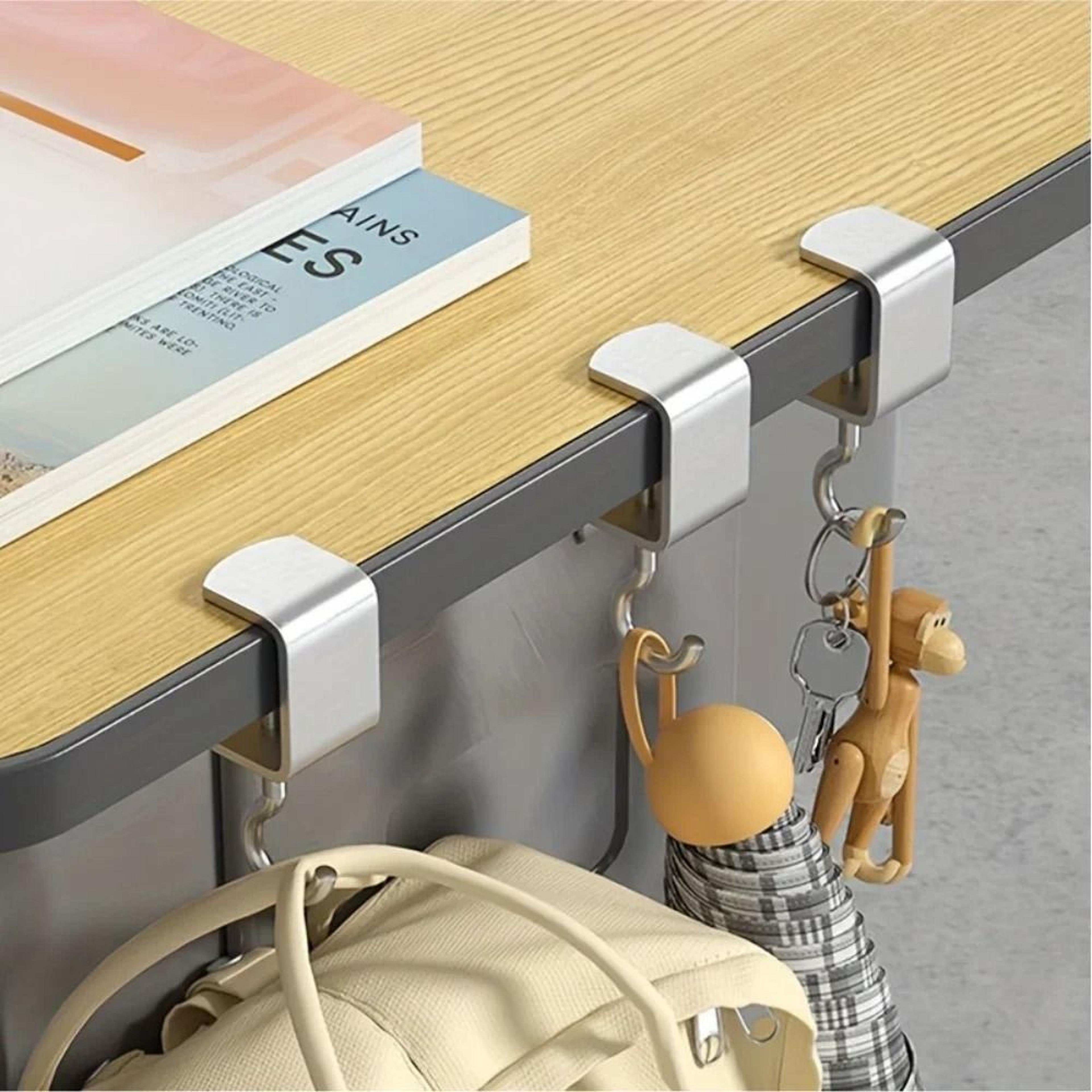 Desk Hook Hanger 360 Rotating Steel Under Desk Bag Hook 3