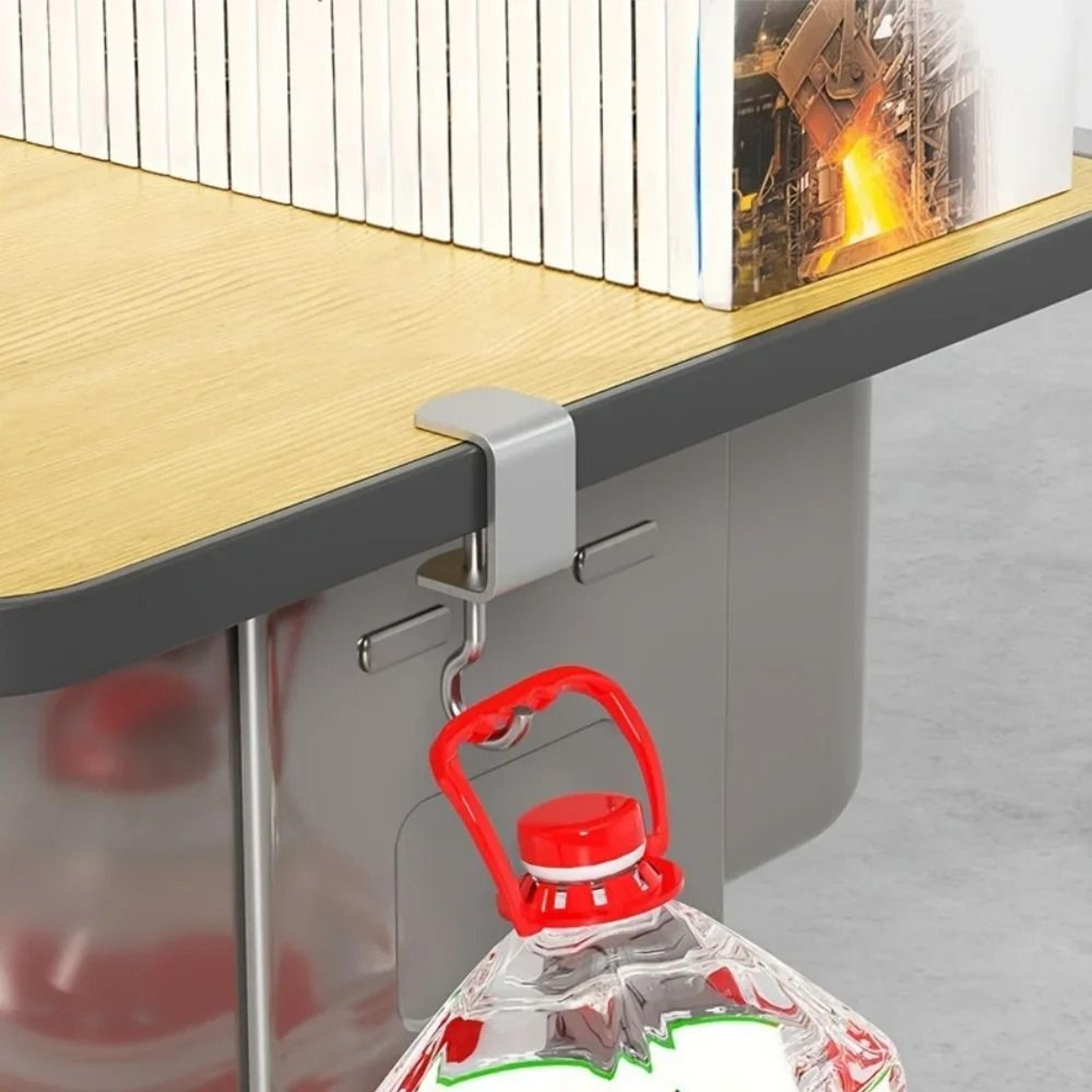 Desk Hook Hanger 360 Rotating Steel Under Desk Bag Hook 4