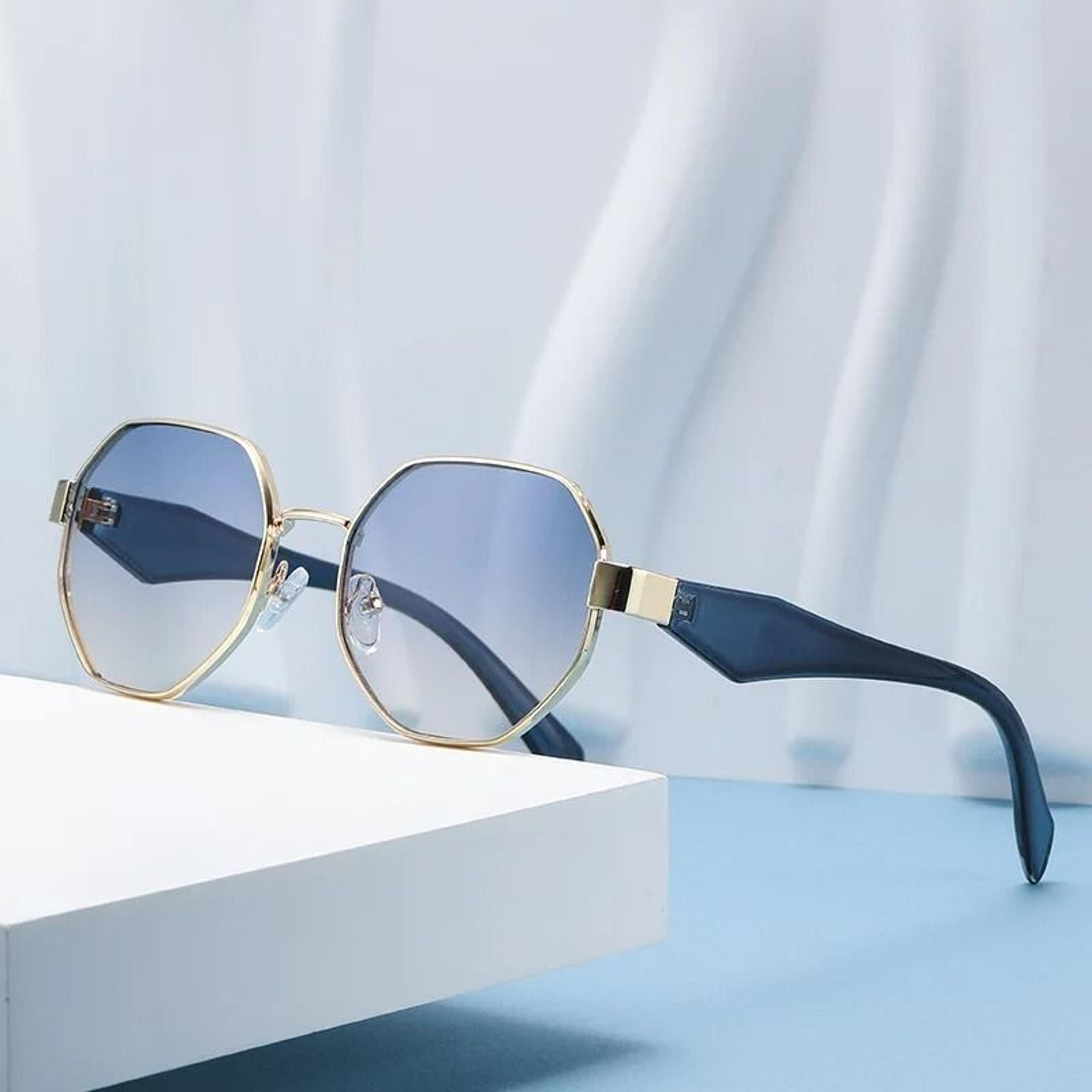 Polygon Sunglasses Retro Metal Frame UV400 Designer Unisex Shades 11