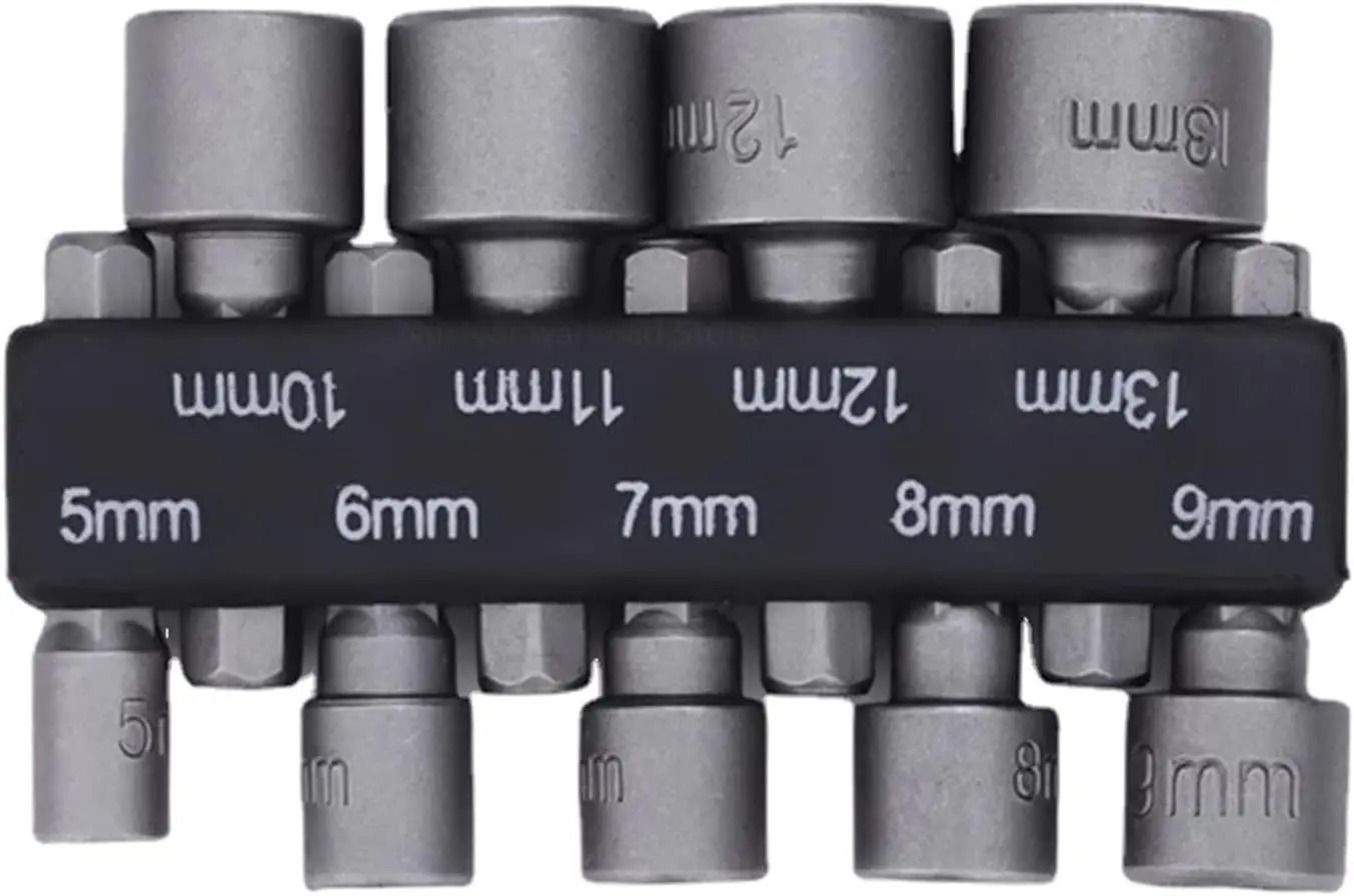 9 Piece Hex Socket Nut Driver Set Drill Bit Adapter Tool Kit 2