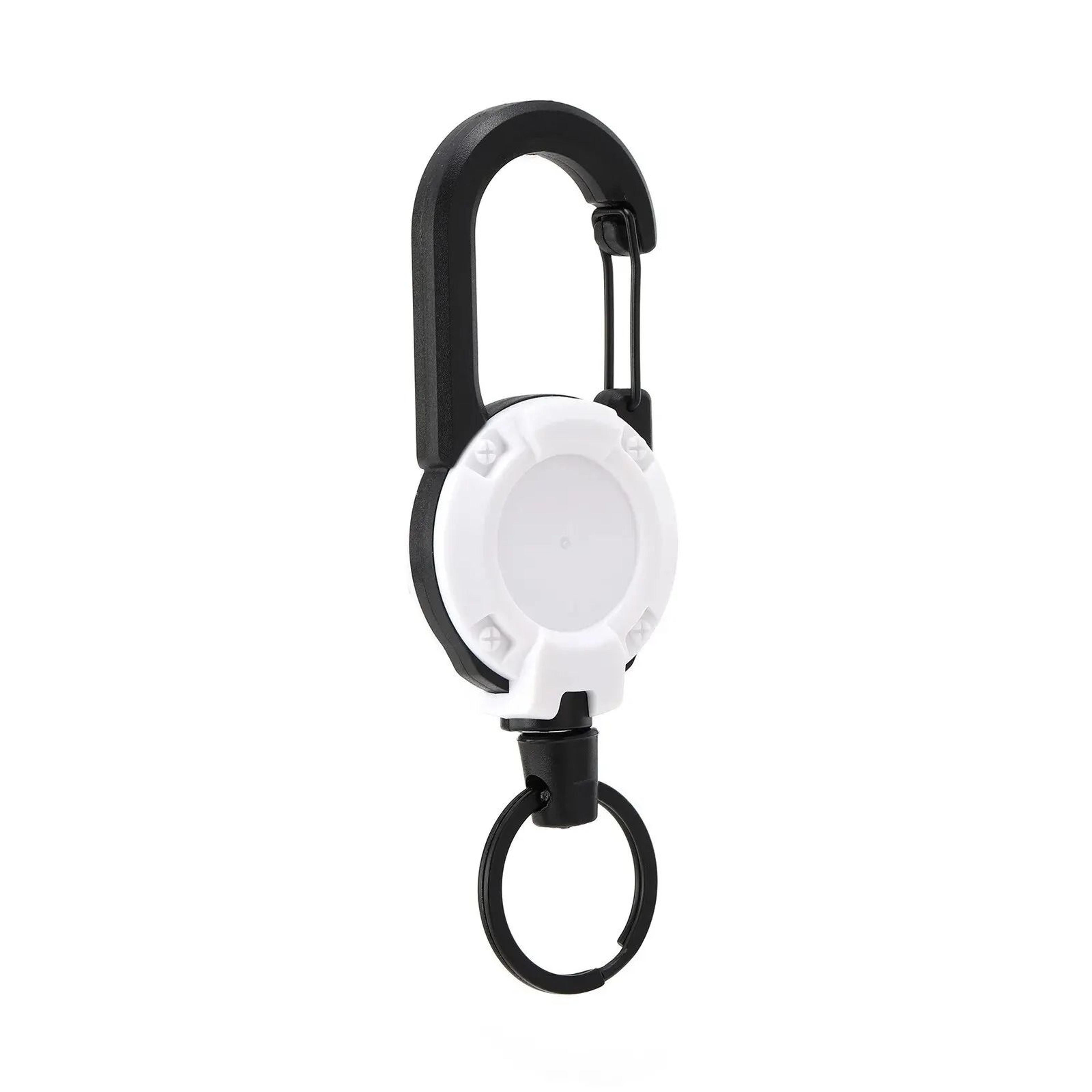 Heavy Duty Retractable Keychain With Steel Wire Reel And Carabiner Clip 2