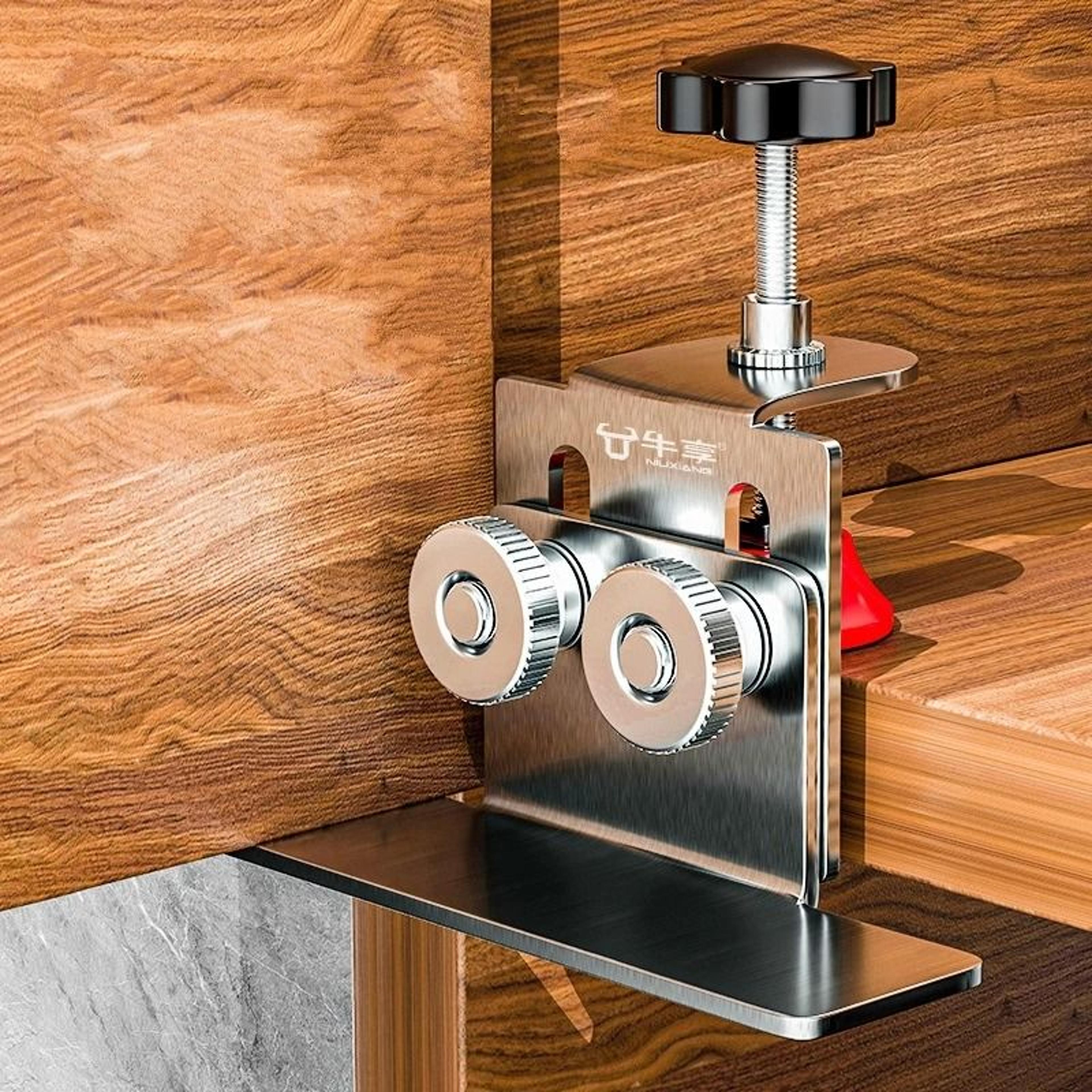 Stainless Steel Cabinet Door Installation Tool Adjustable Cabinet Mounting Jig Bracket 4