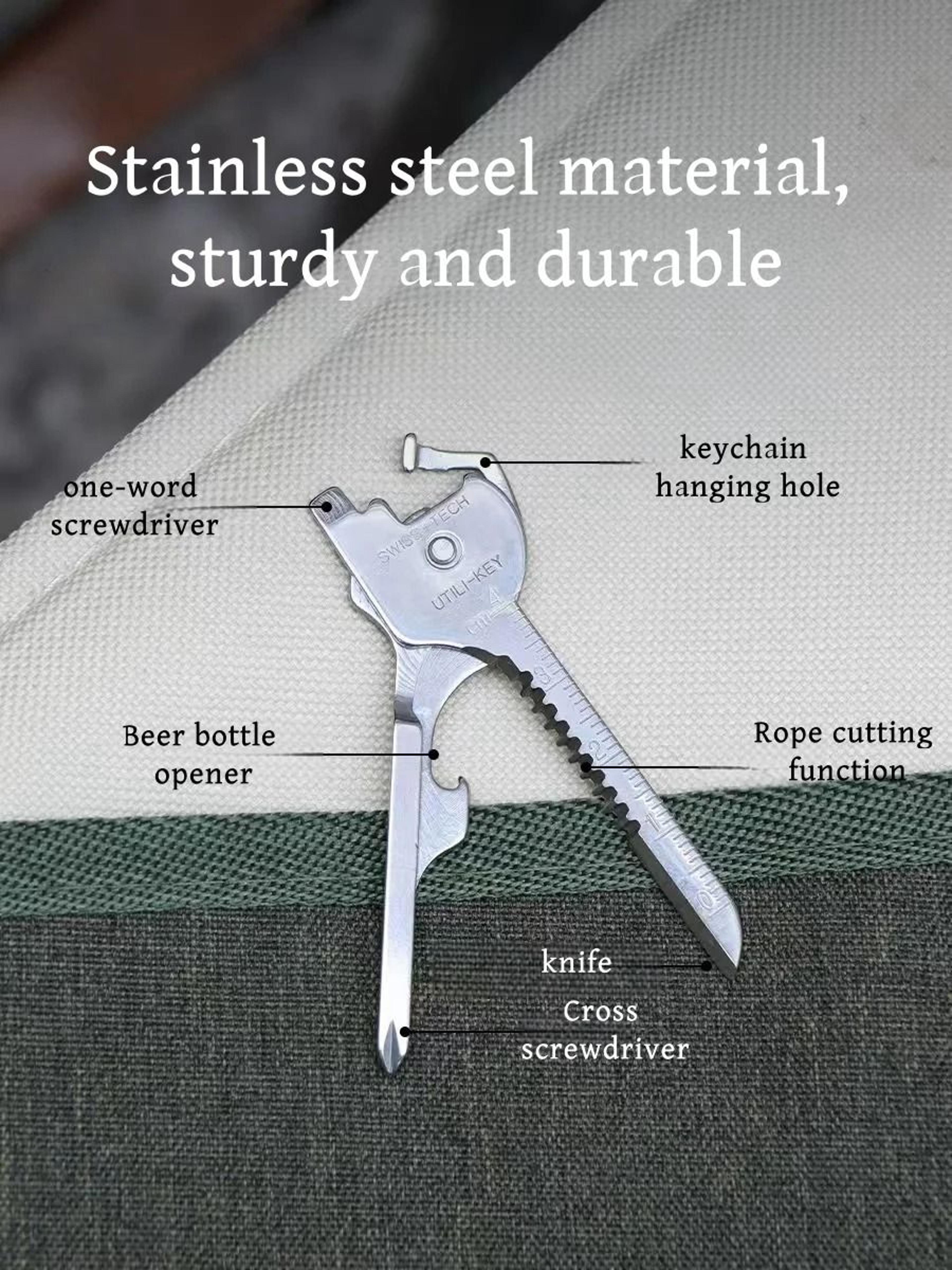 6 In 1 Multi Tool Keychain EDC Pocket Tool With Screwdriver Opener And Mini Pliers 4
