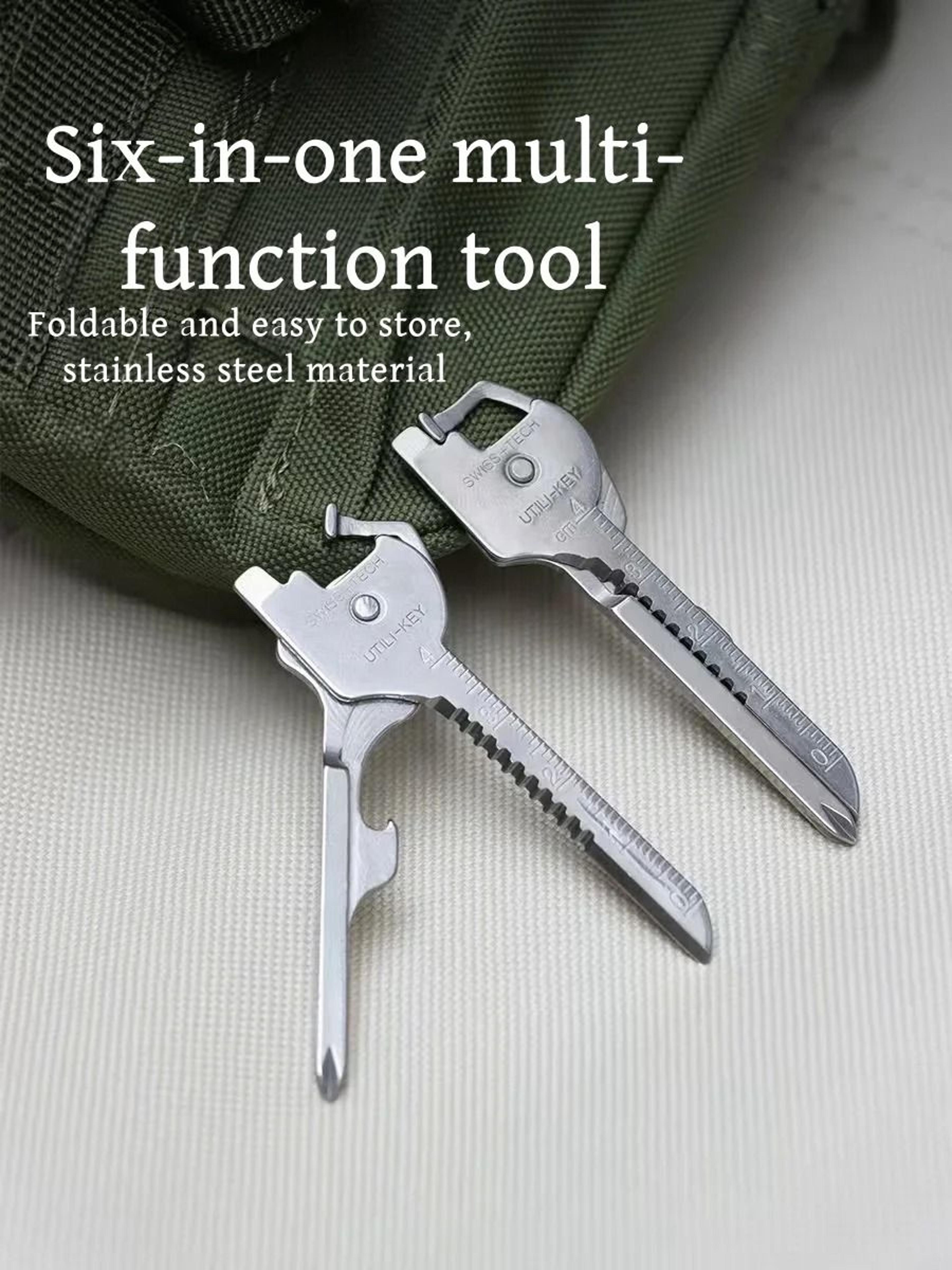 6 In 1 Multi Tool Keychain EDC Pocket Tool With Screwdriver Opener And Mini Pliers 7