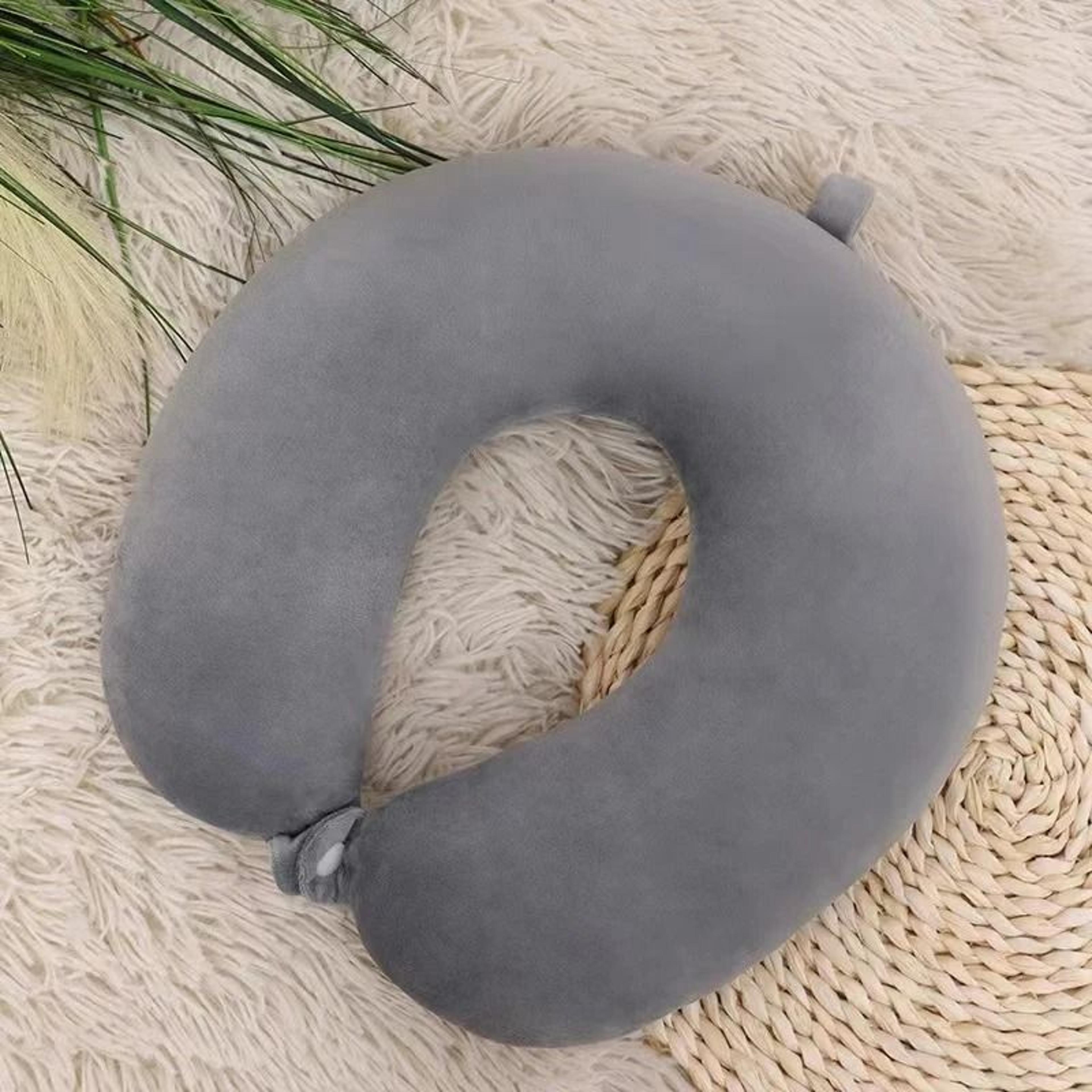 Soft Plush U Shaped Travel Neck Pillow Comfortable Neck Support Pillow 1
